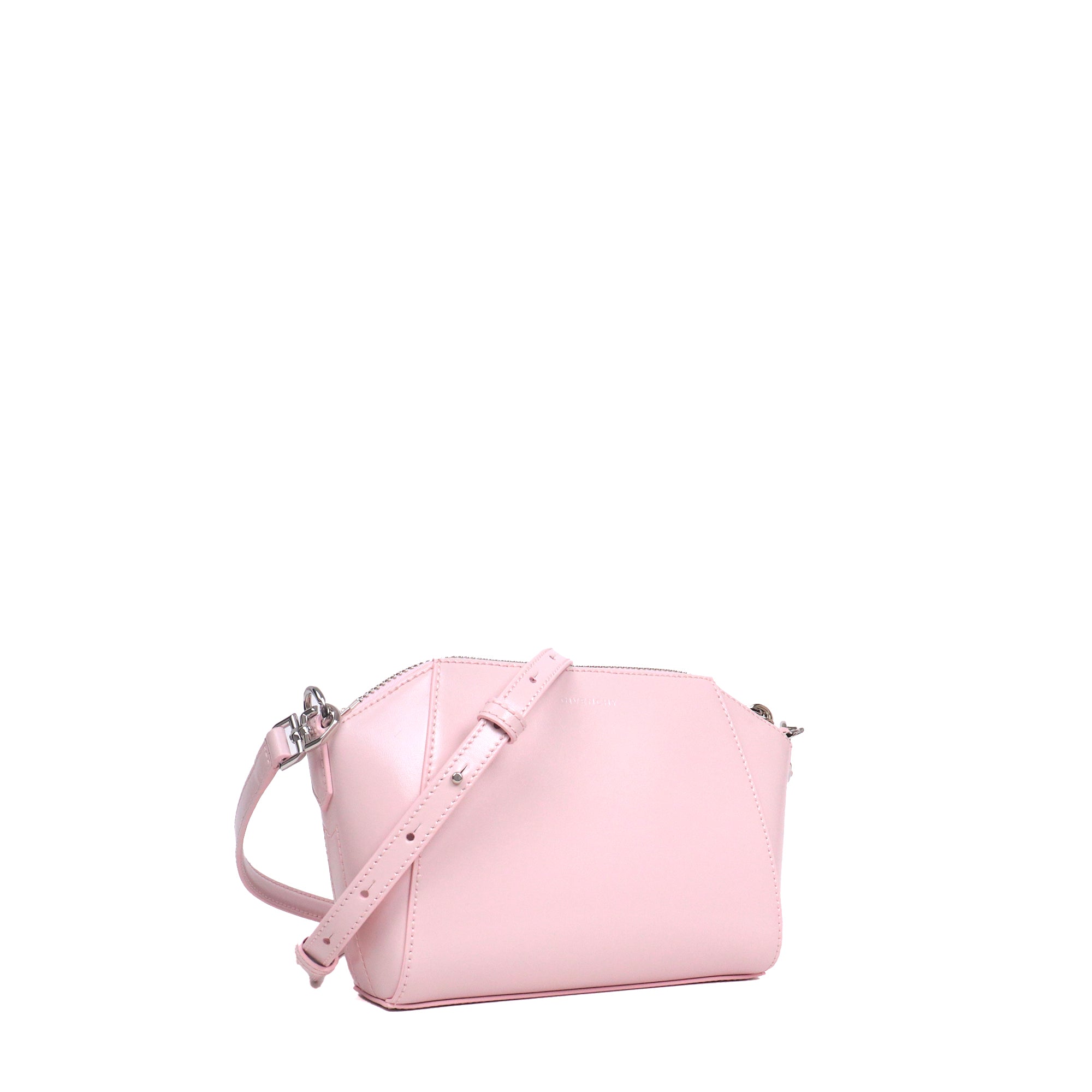 GIVENCHY - Sac à bandoulière Antigona XS Givenchy en cuir lisse rose pâle