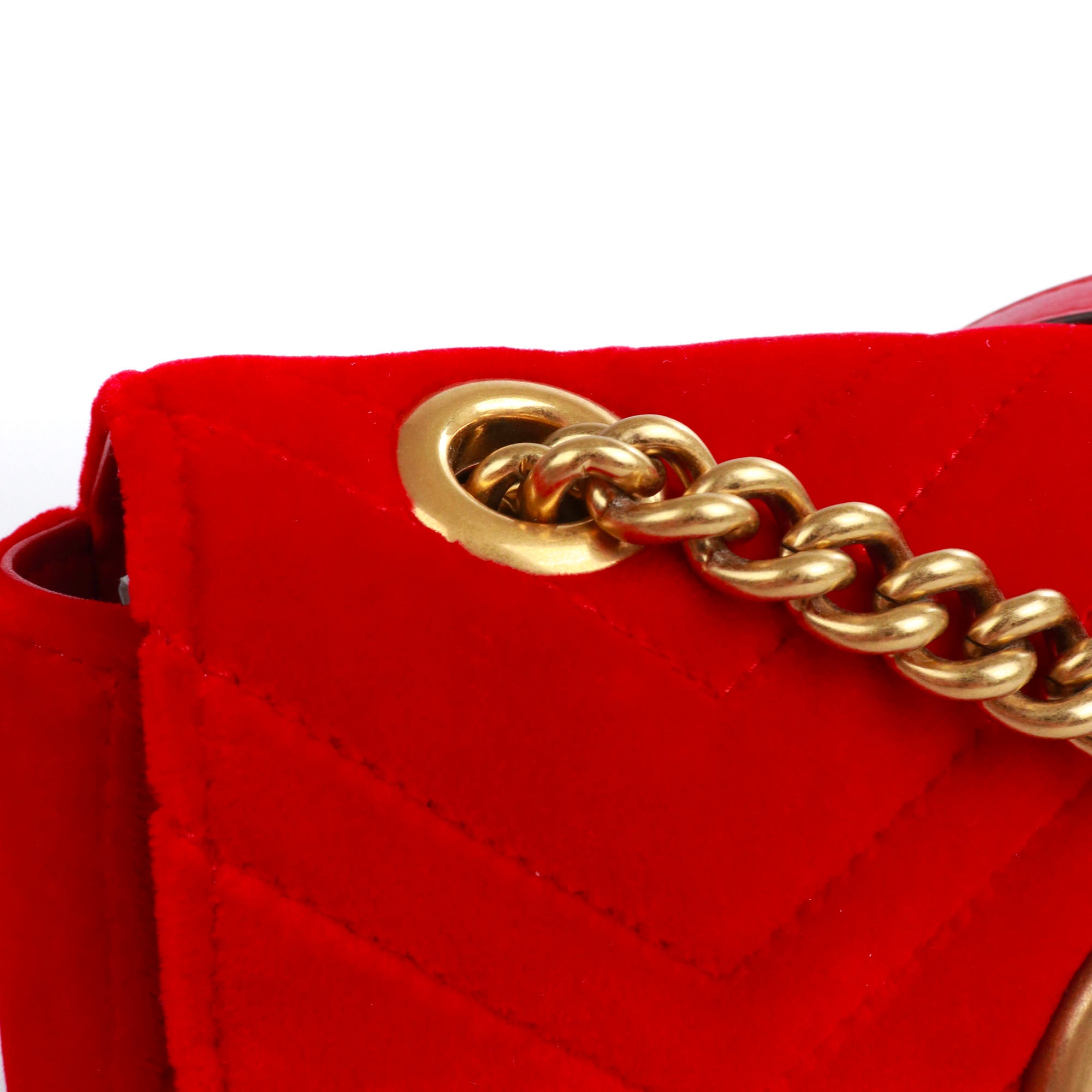 GUCCI - GG Marmont small velvet shoulder bag