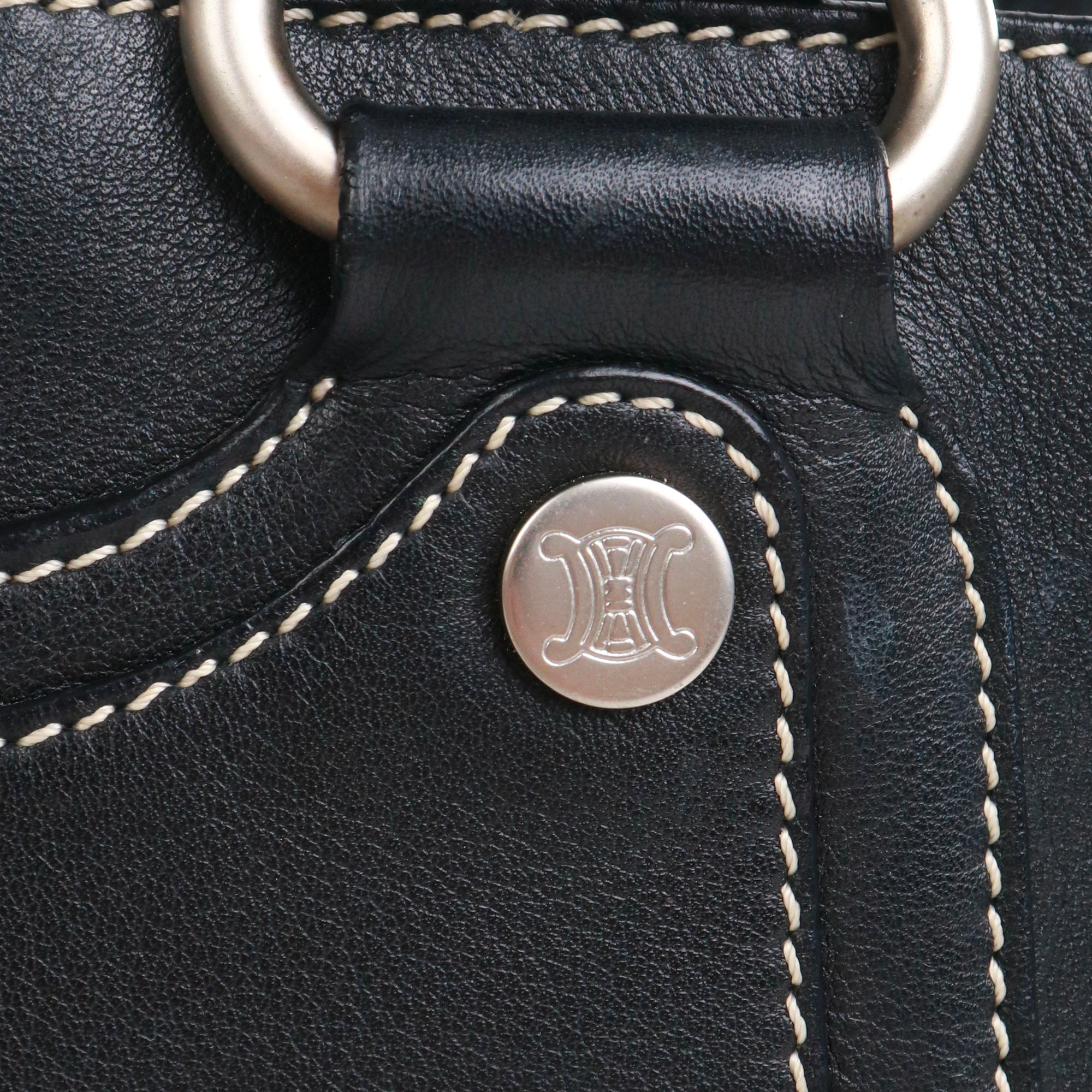 CELINE - Sac à main Boogie Celine vintage en cuir noir