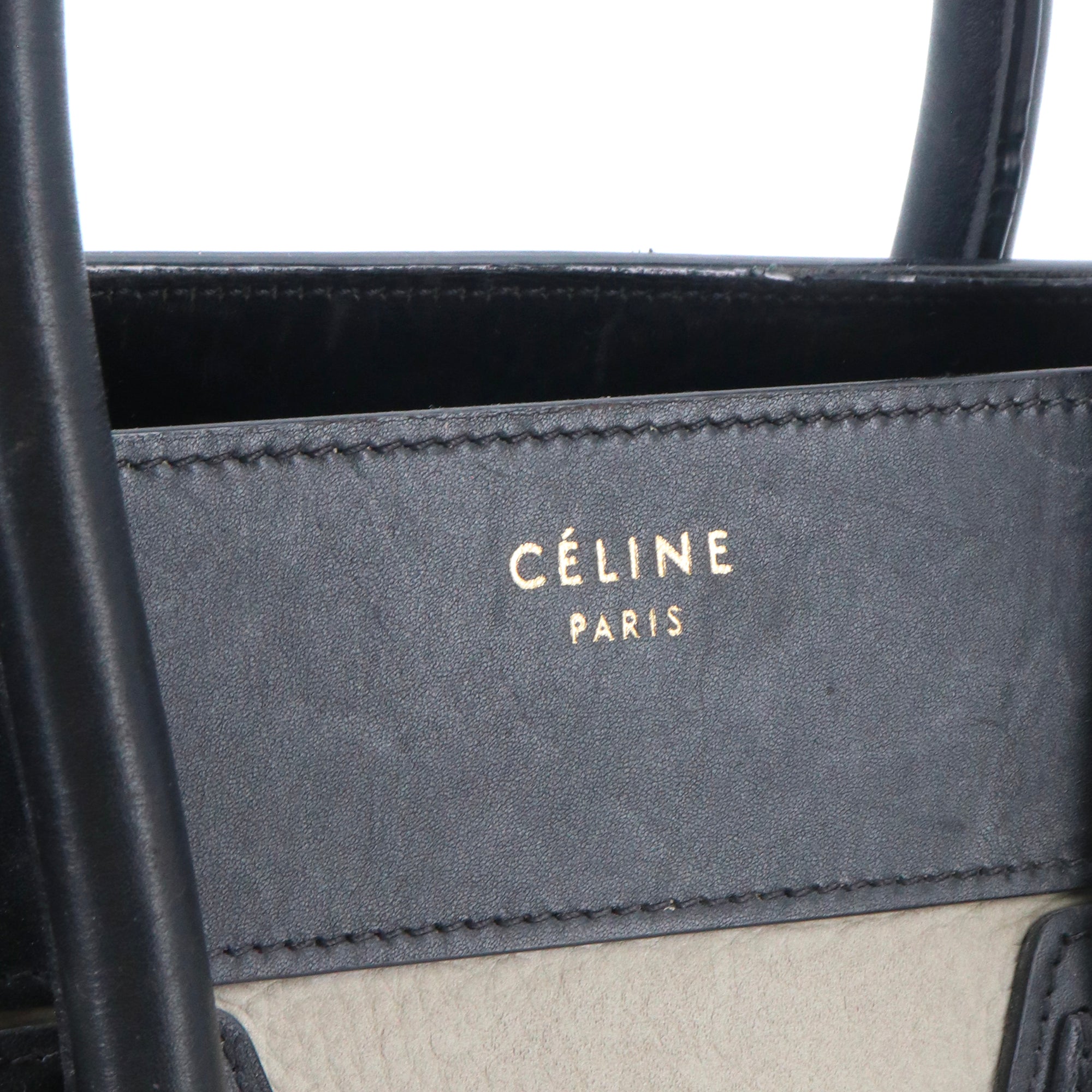 CELINE - Sac à main Luggage Celine en cuir tricolore