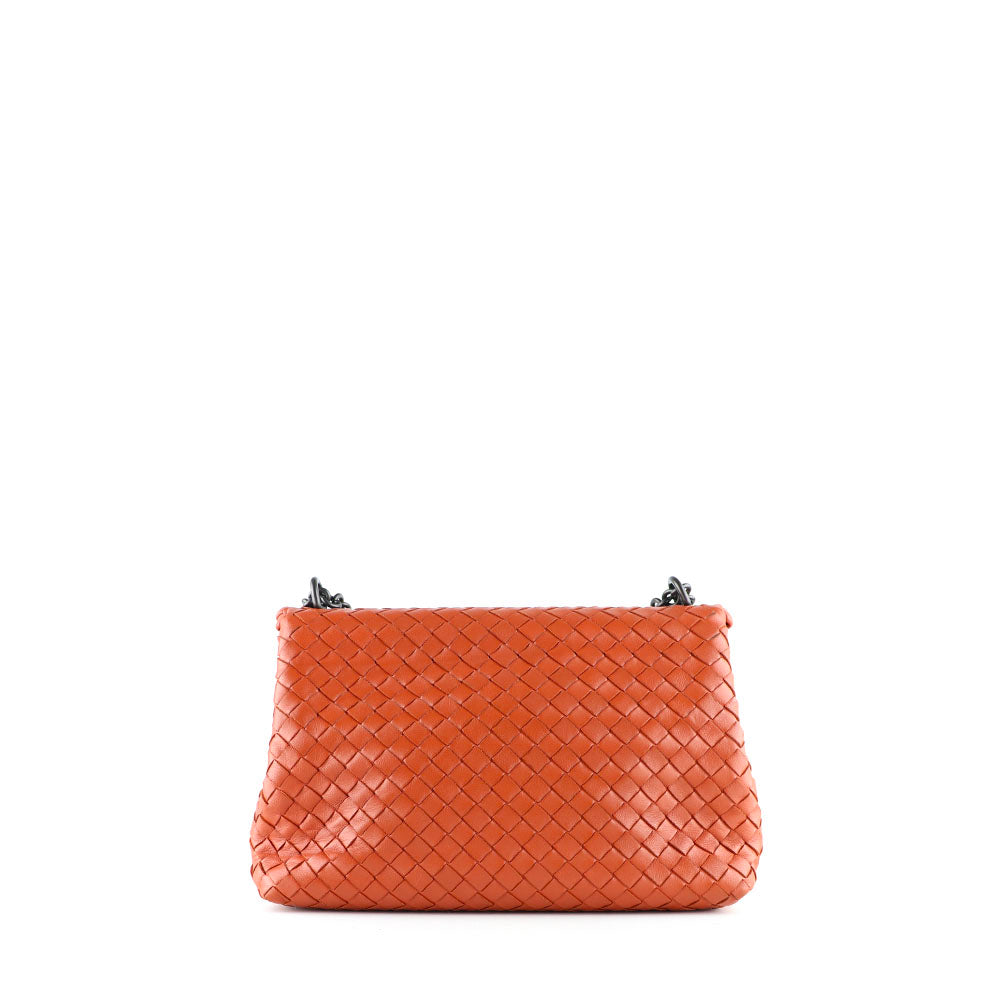 BOTTEGA VENETA - Sac à bandoulière Olimpia en cuir marron