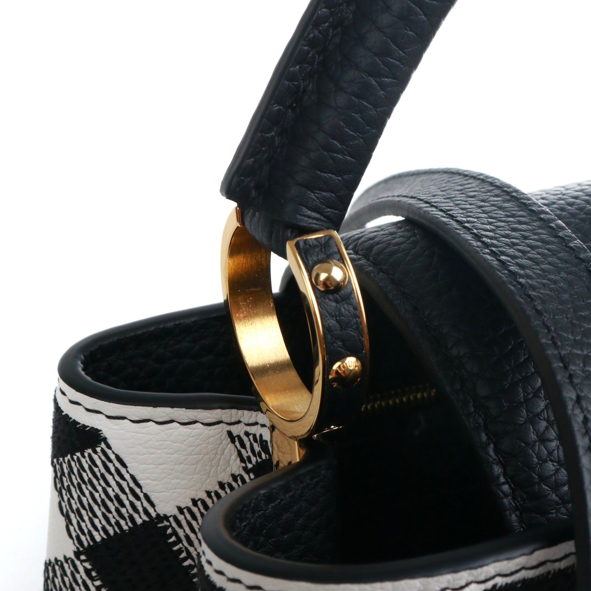 LOUIS VUITTON - Sac à main Capucines BB imprimé Vichy en cuir taurillon