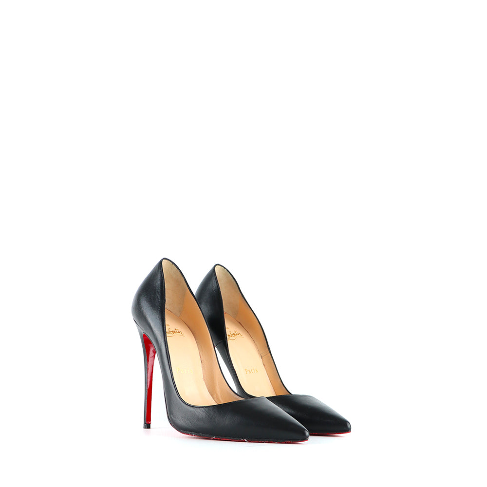 LOUBOUTIN - Escarpins So Kate en cuir verni noir (T37)