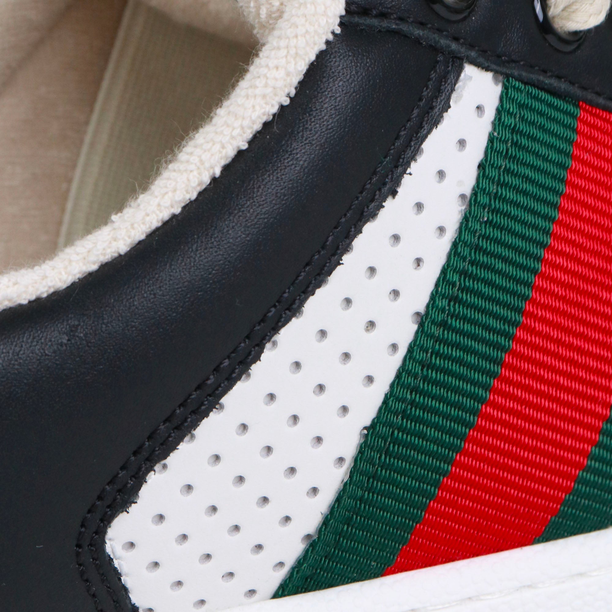 GUCCI - Sneakers Screener Gucci à lacets en cuir noir (T35,5)