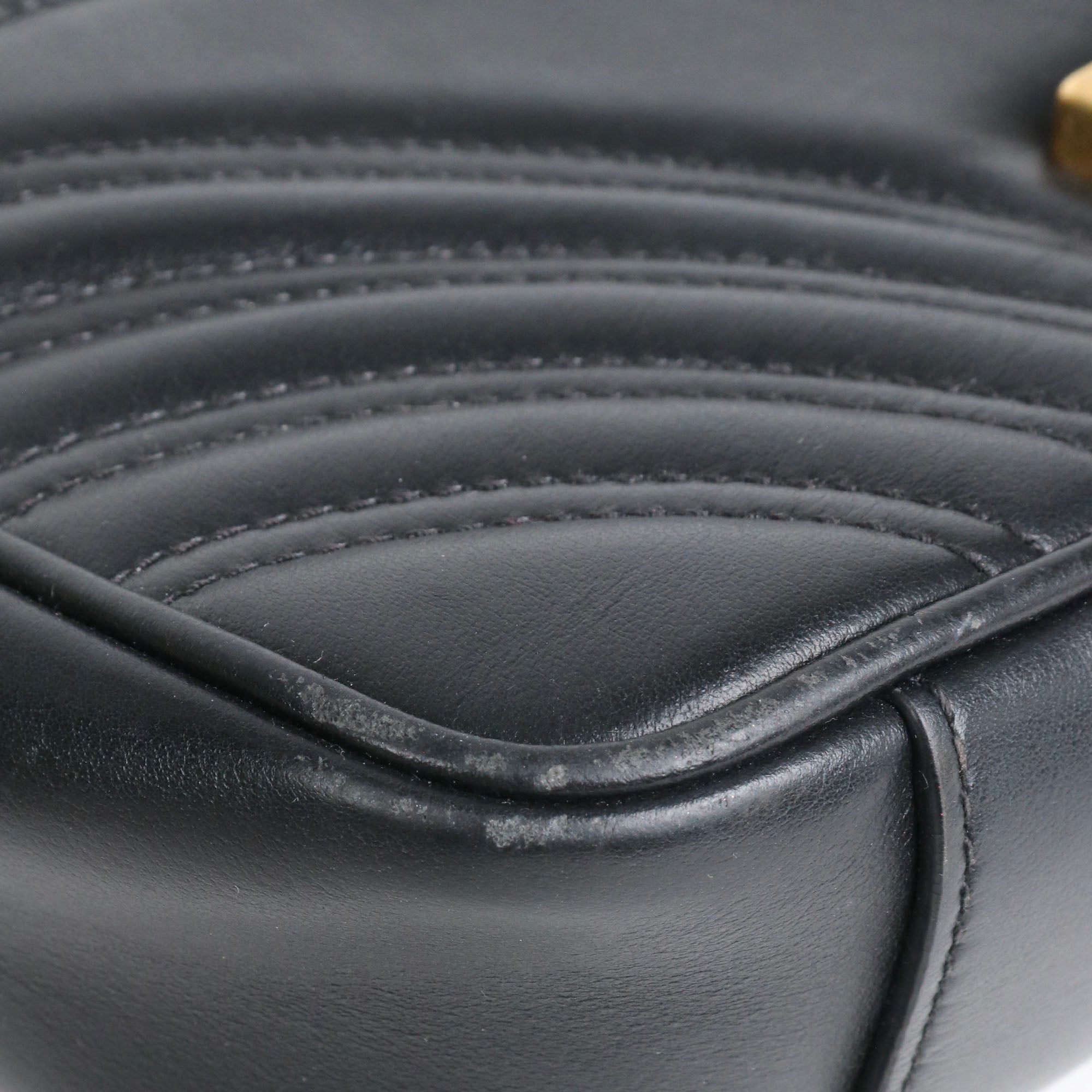 GUCCI - GG Marmont Small Size shoulder bag in black leather