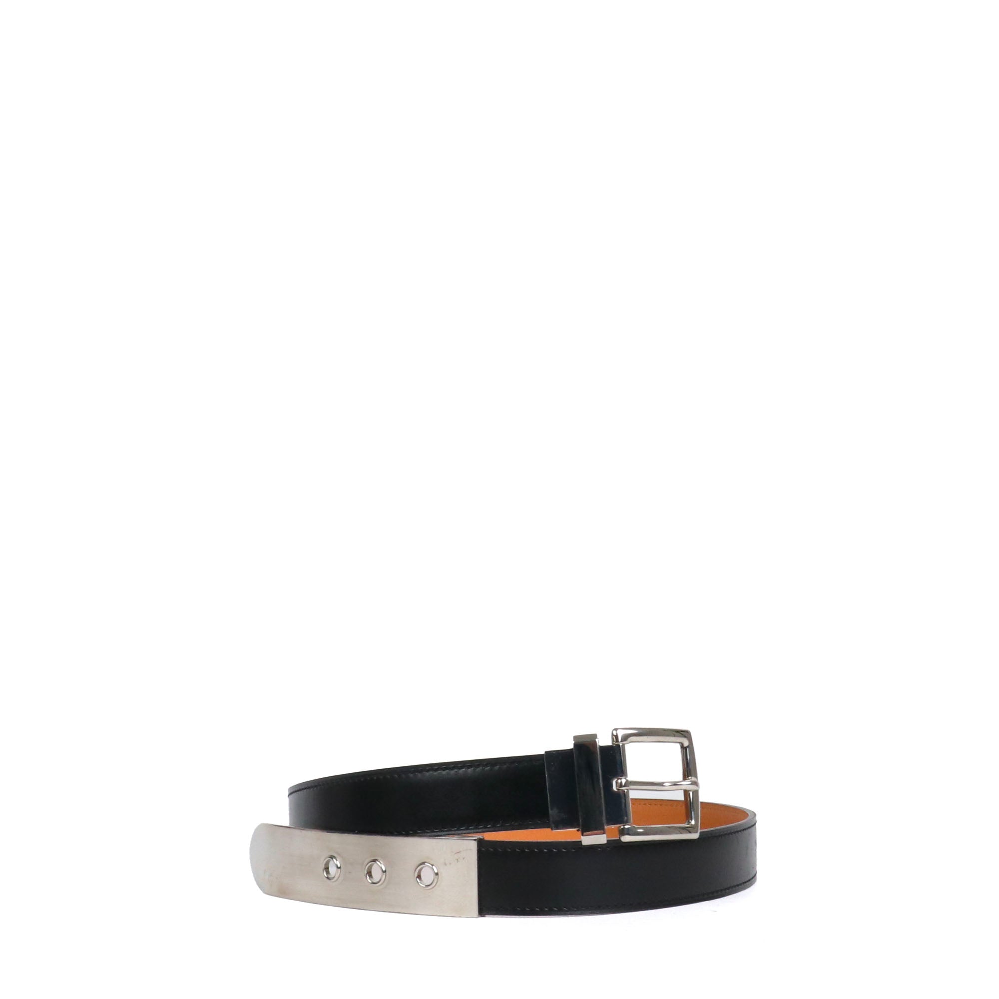 HERMÈS - Ceinture Java Hermès en cuir box noir (T65)