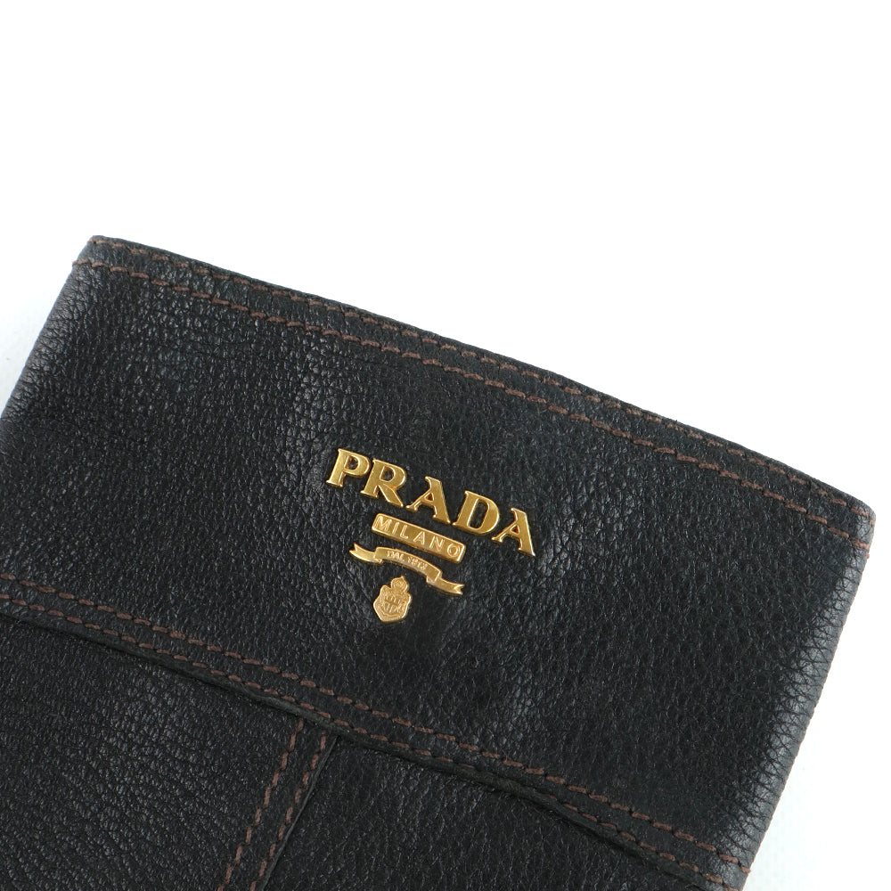 PRADA - Bottes à talon en cuir noir (T36,5)