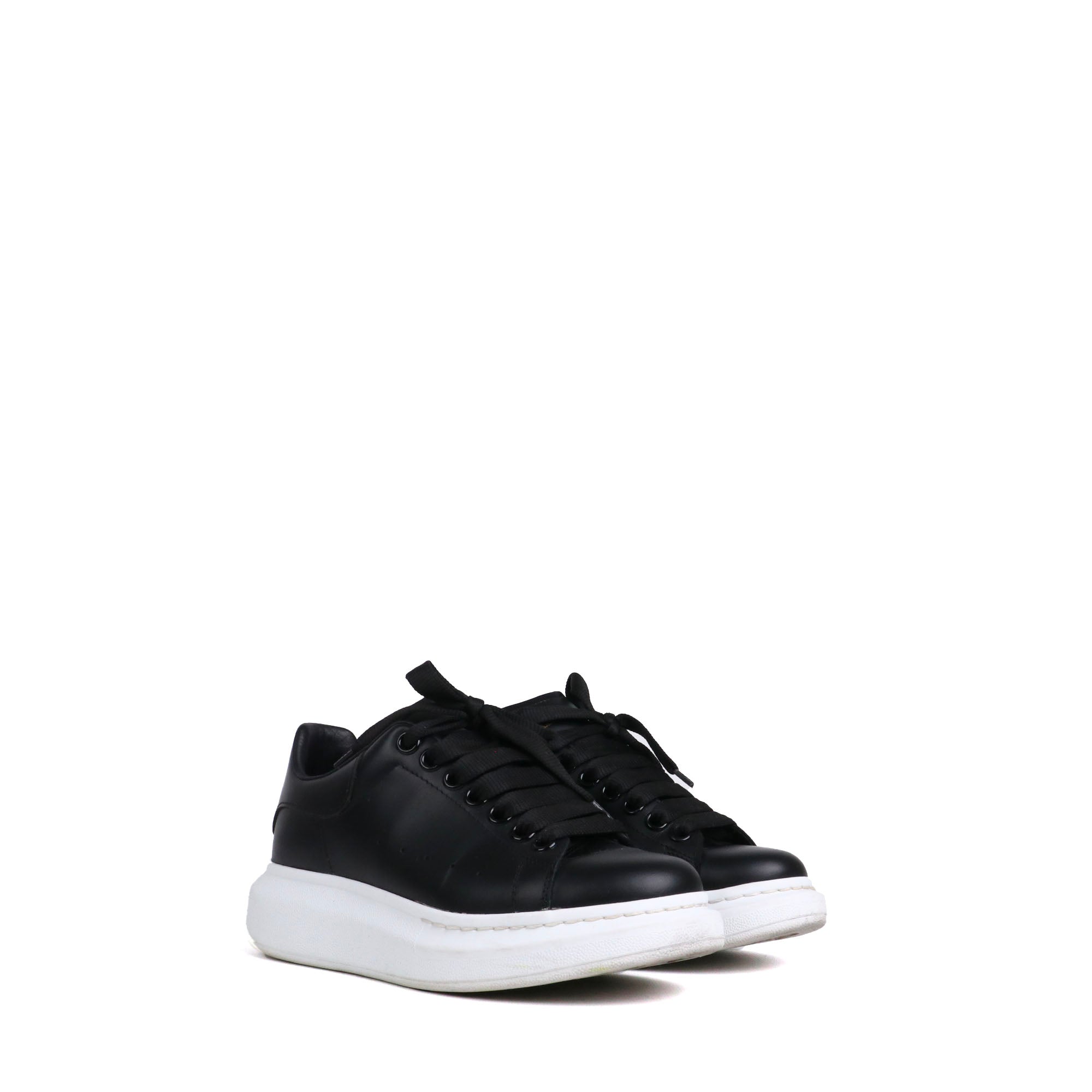 ALEXANDER MCQUEEN - Sneakers Oversize Alexander McQueen en cuir noir (T36,5)