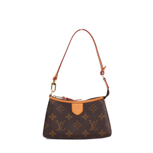 LOUIS VUITTON - Pochette Delight Louis Vuitton en toile monogrammée marron