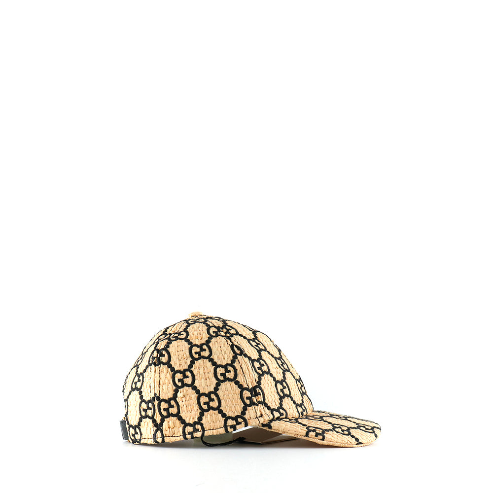GUCCI - Casquette en raphia GG (M)