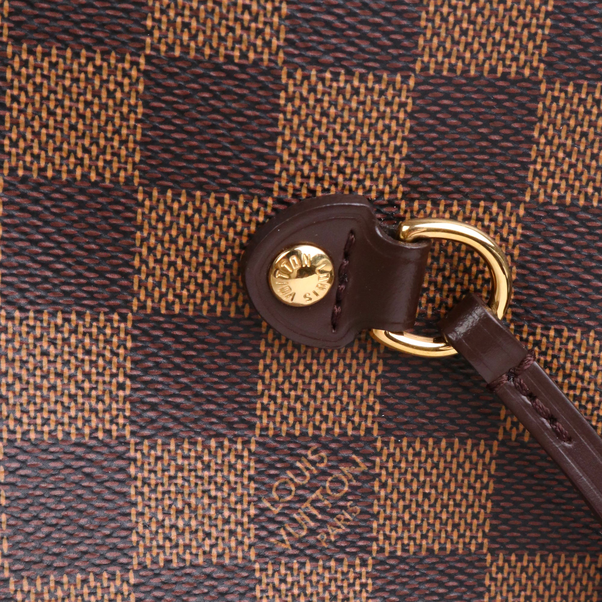 LOUIS VUITTON - Sac cabas Neverfull MM Louis Vuitton en toile damier ébène