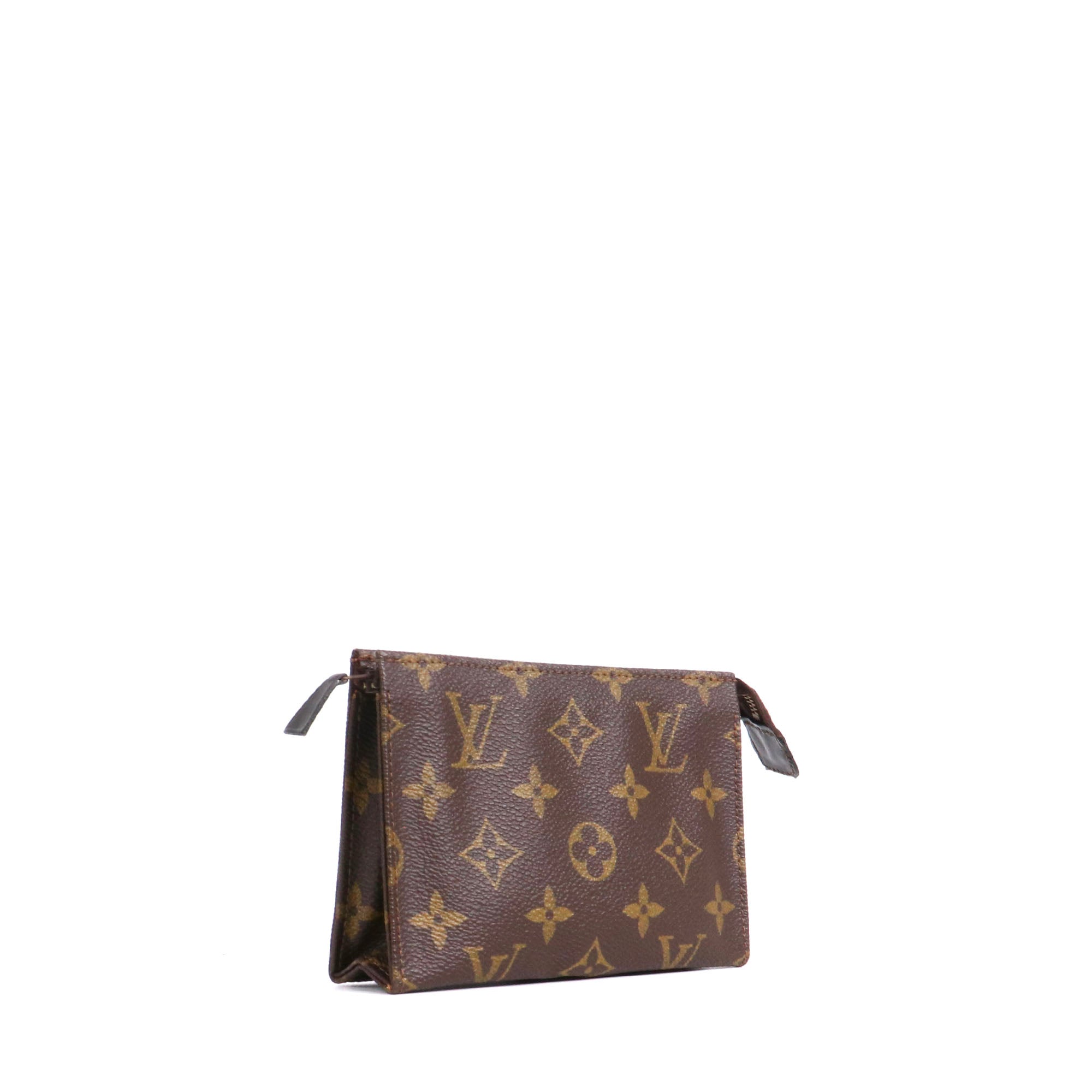 LOUIS VUITTON - Pochette 15 Louis Vuitton en toile enduite monogrammée vintage