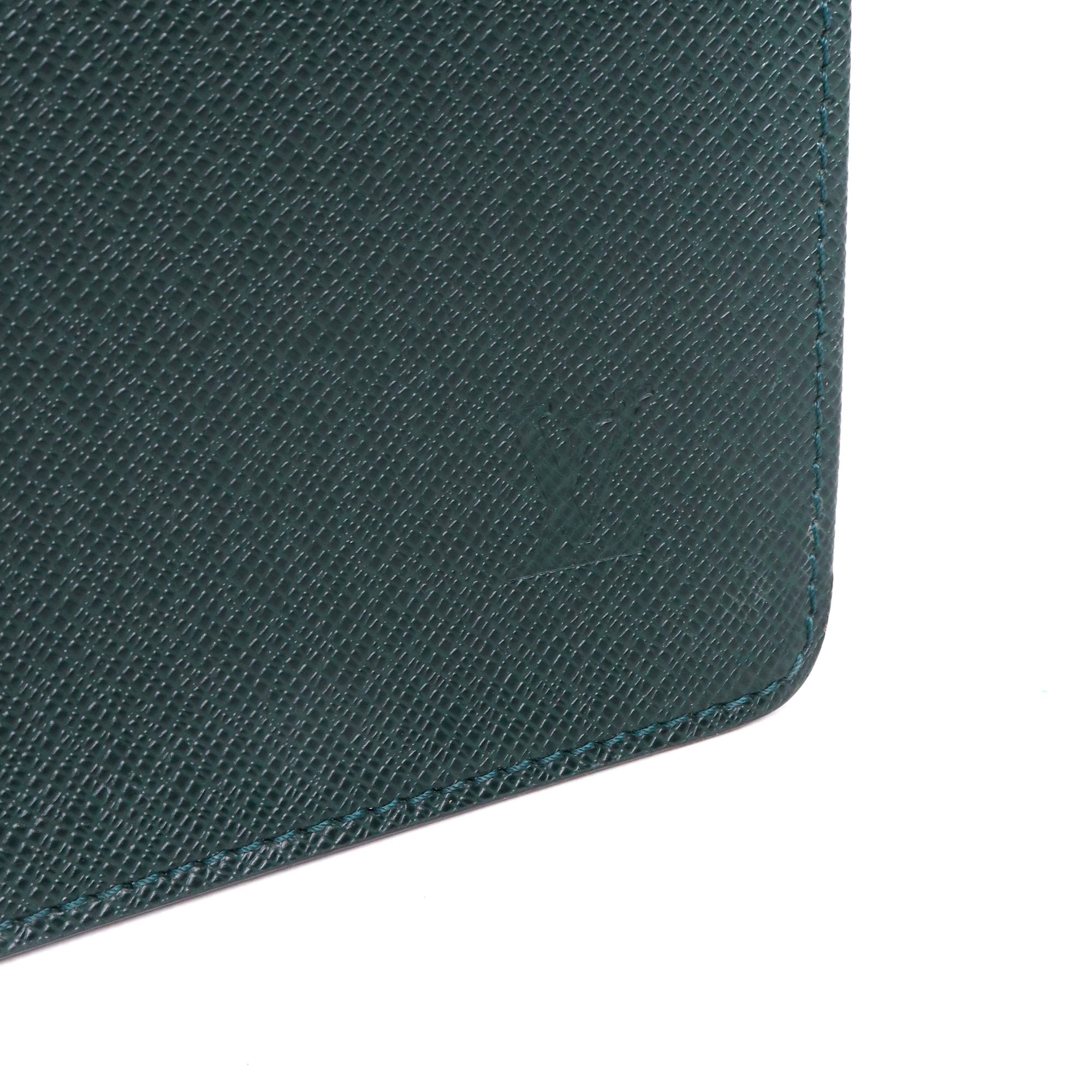 LOUIS VUITTON - Cartable Kourad Louis Vuitton Vintage en cuir grainé vert