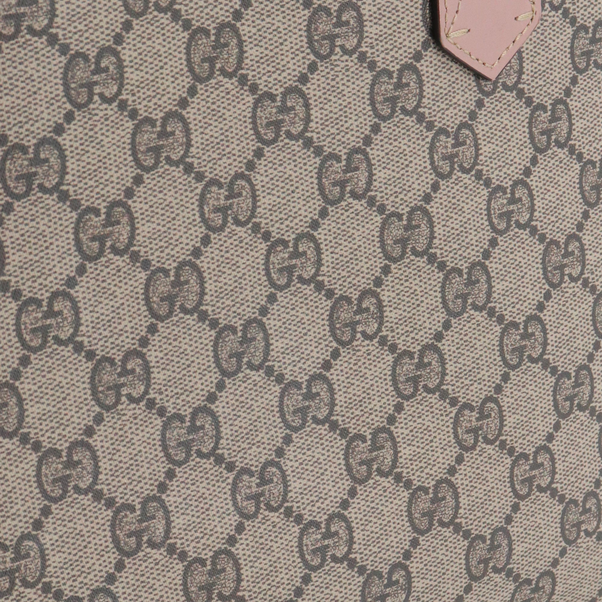 GUCCI - Sac cabas Réversible Gucci en toile monogrammée et cuir rose