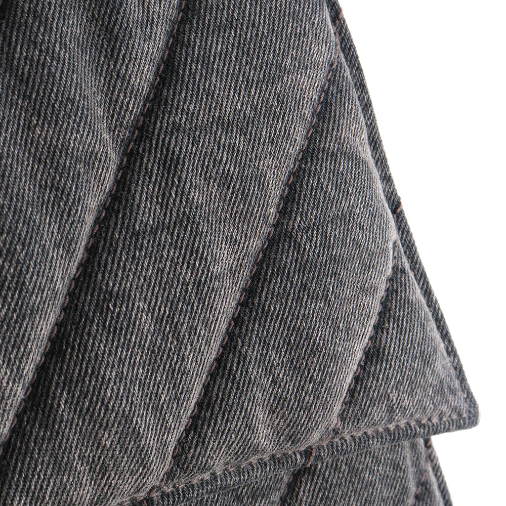 BALENCIAGA - Crush medium shoulder bag in anthracite gray denim