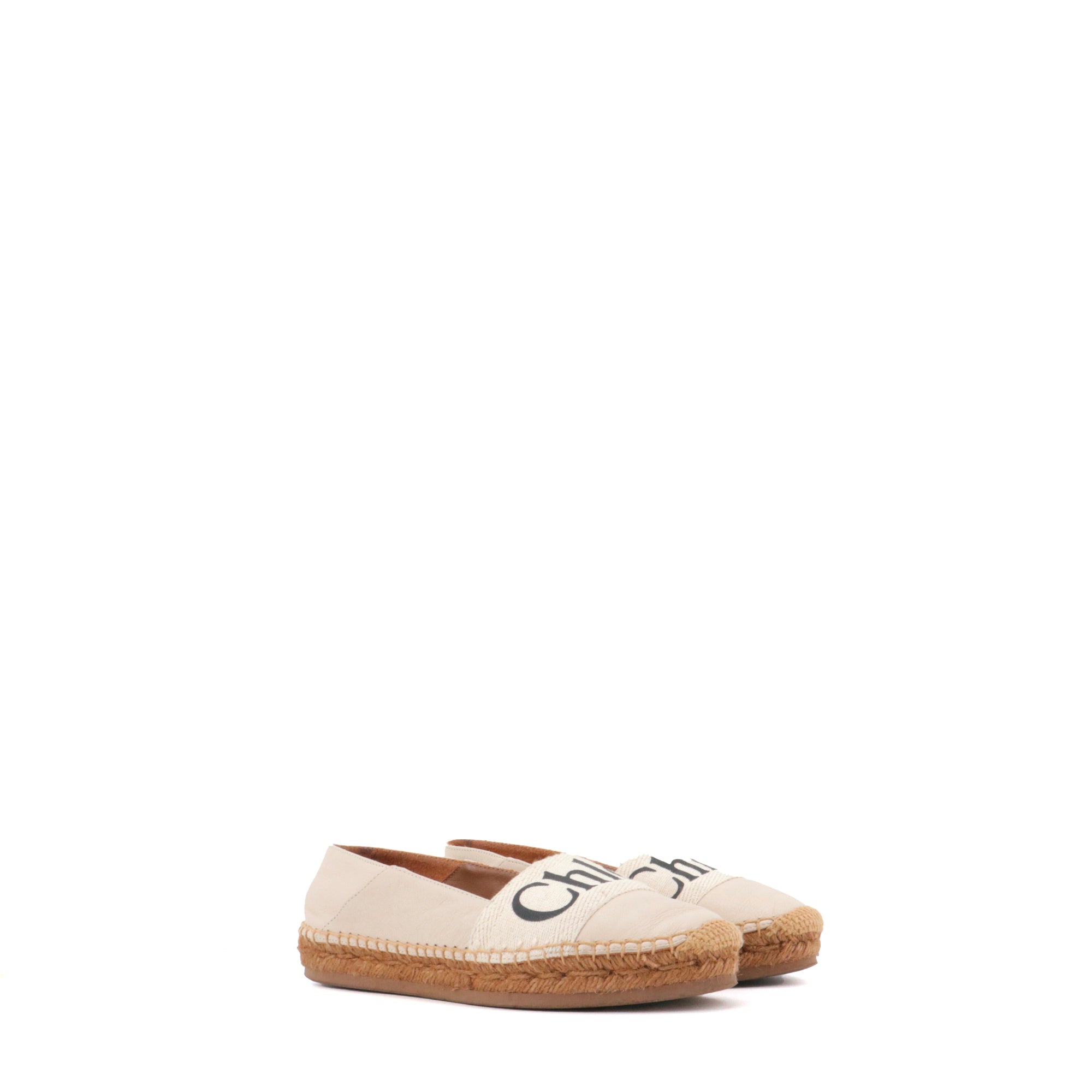 CHLOÉ - Espadrilles Woody PIIA Chloé en cuir beige (T35)