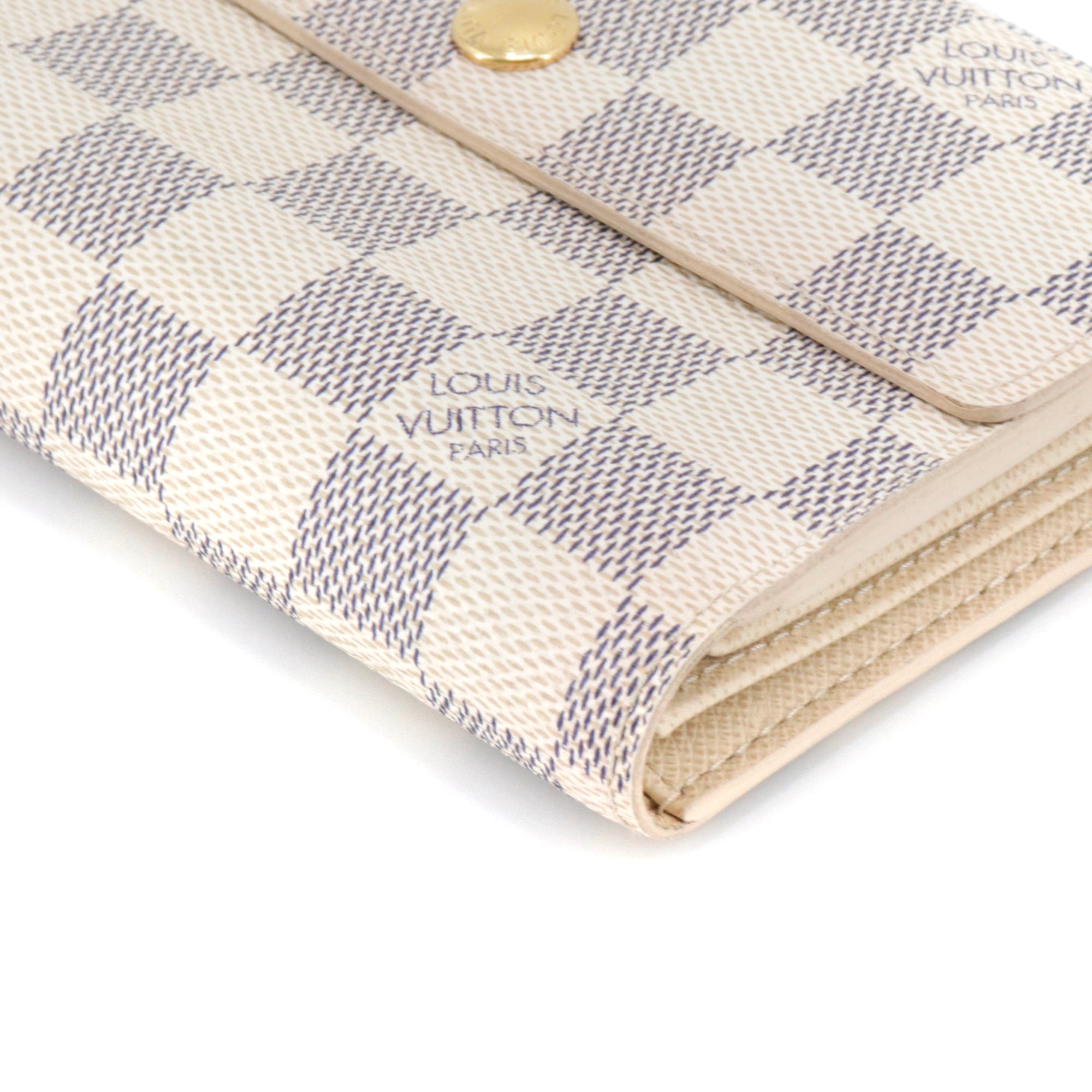 LOUIS VUITTON - Portefeuille Alexandra Louis Vuitton en toile damier azur