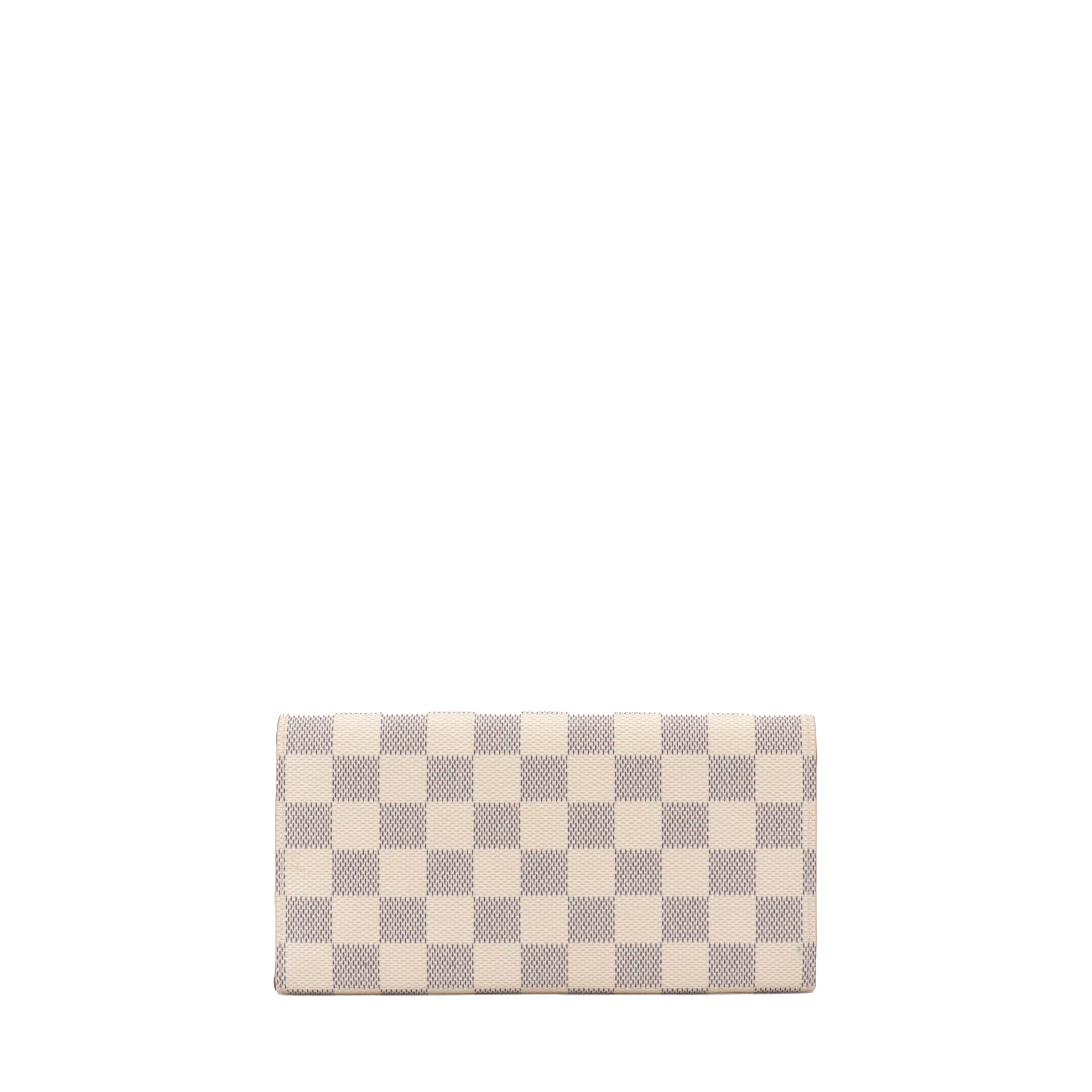 LOUIS VUITTON - Portefeuille Emilie Louis Vuitton en toile damier azur