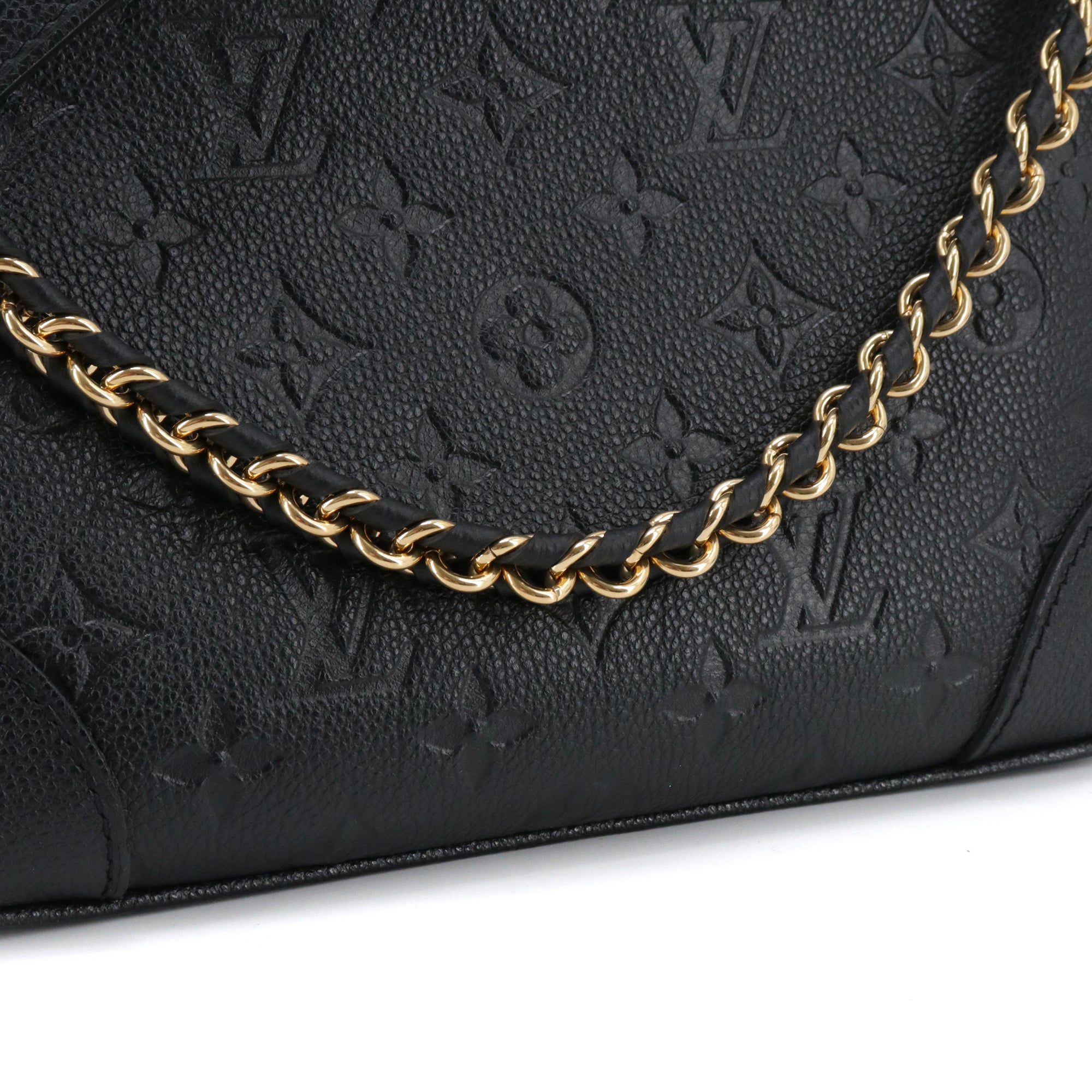 LOUIS VUITTON - Sac à bandoulière Boulogne Louis Vuitton en cuir empreinte noir