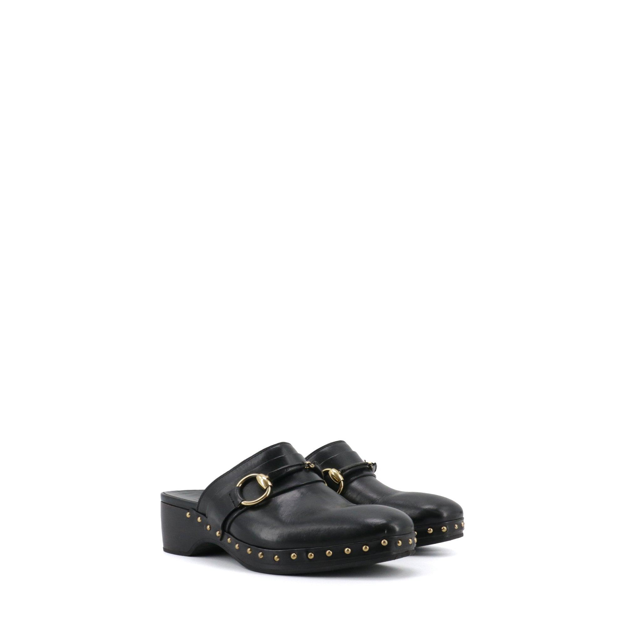 GUCCI - Gucci Mors mules in brown smooth leather (T42)