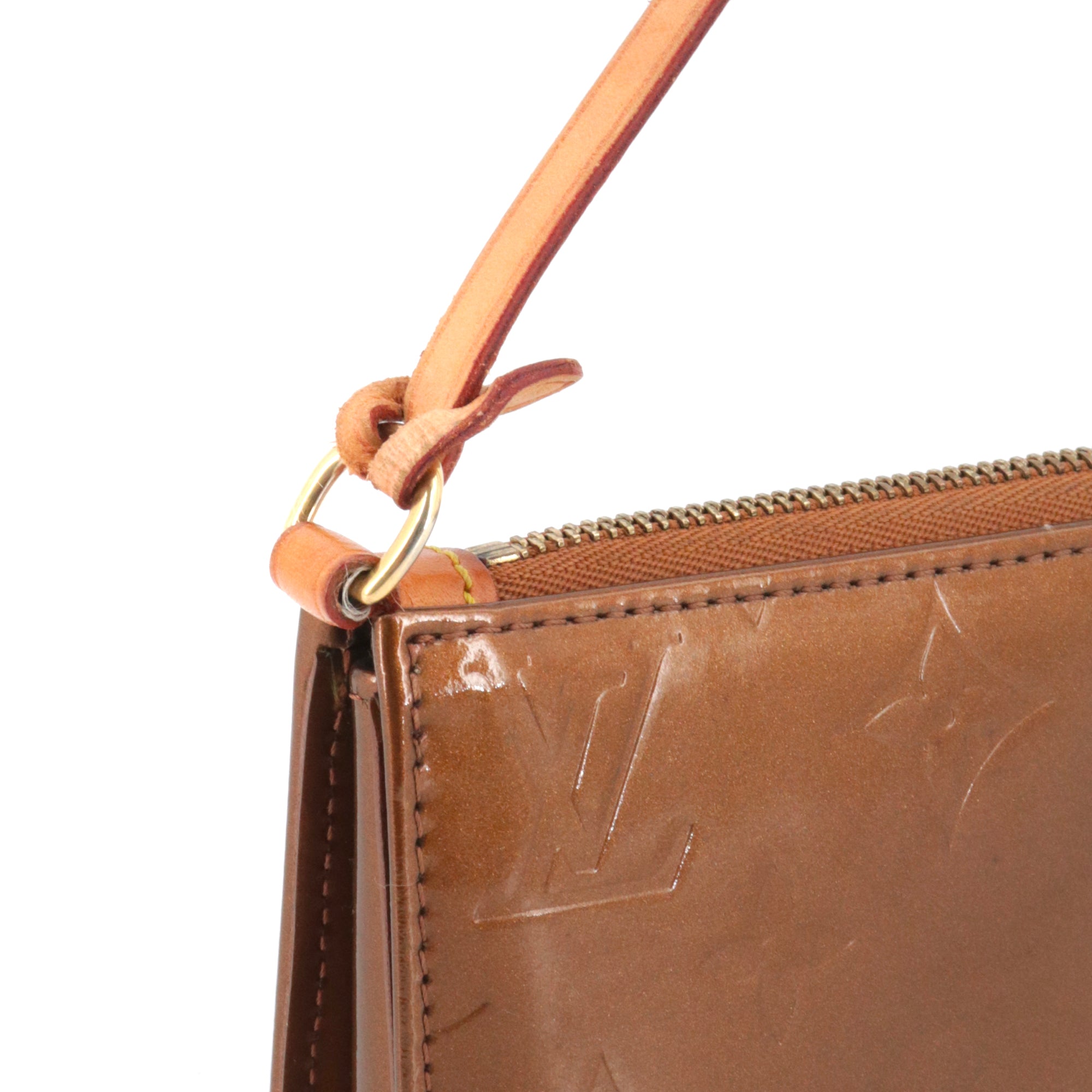 LOUIS VUITTON - Pochette Lexington Louis Vuitton en cuir verni monogrammé