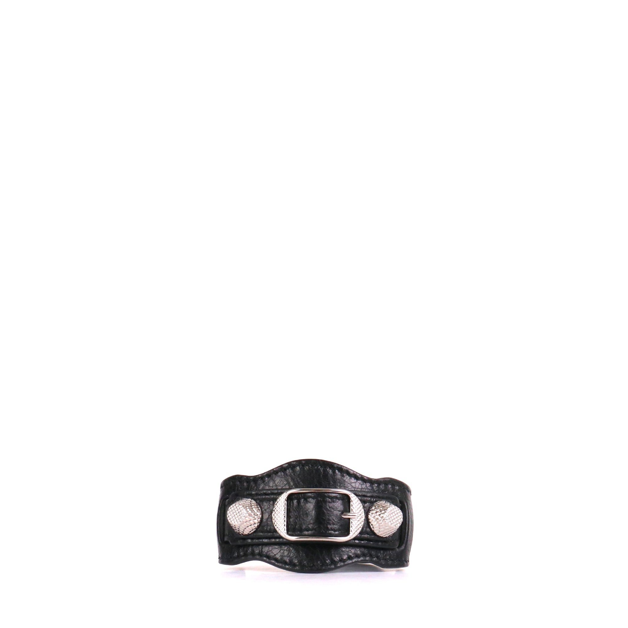 BALENCIAGA - Balenciaga croc-embossed BB bracelet in black patent leather