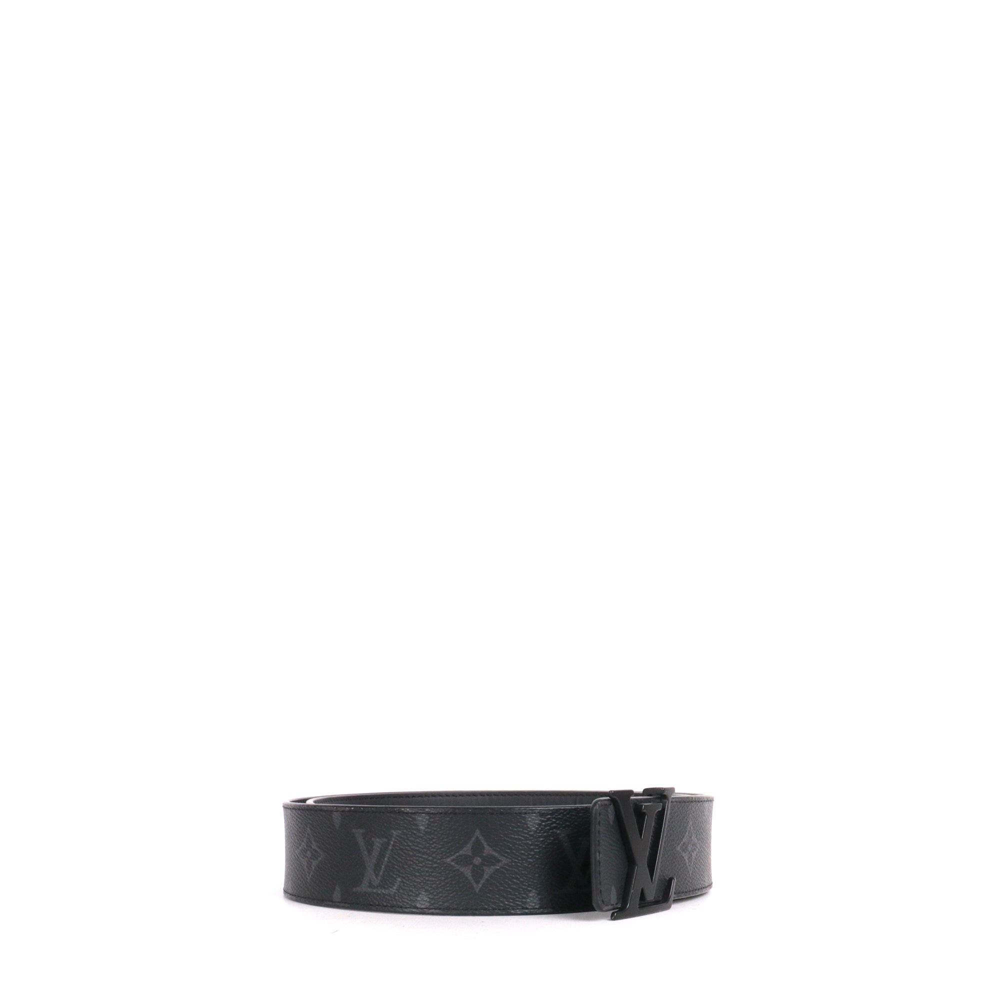 LOUIS VUITTON - Ceinture LV Initiales Louis Vuitton en toile monogramme éclipse (T85)