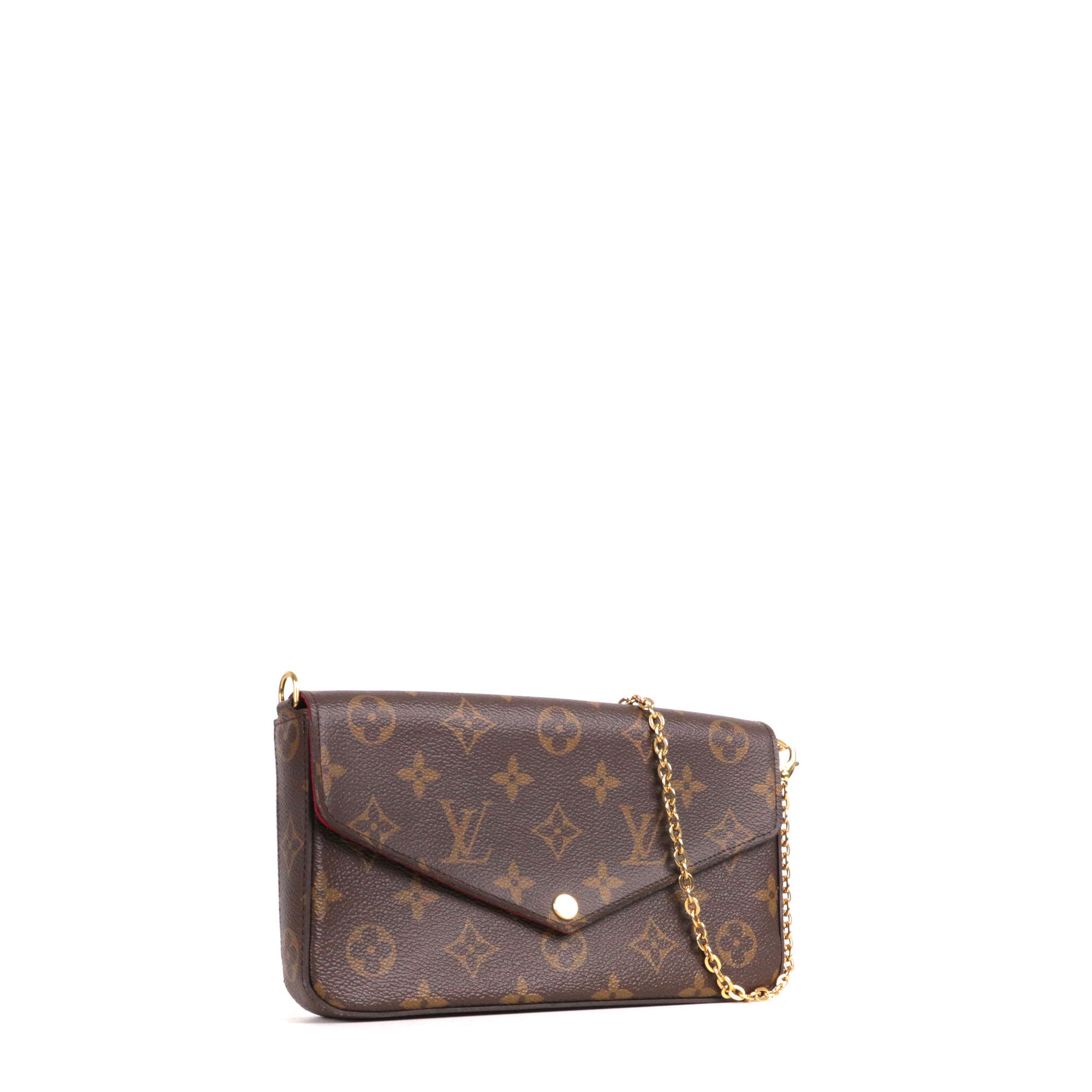 LOUIS VUITTON - Pochette Félicie Louis Vuitton en toile monogrammée marron