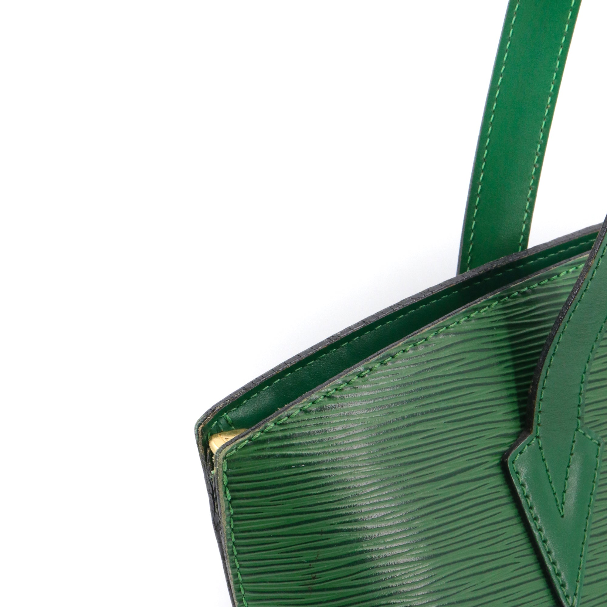 LOUIS VUITTON - Sac à main Saint Jacques Louis Vuitton en cuir épi vert