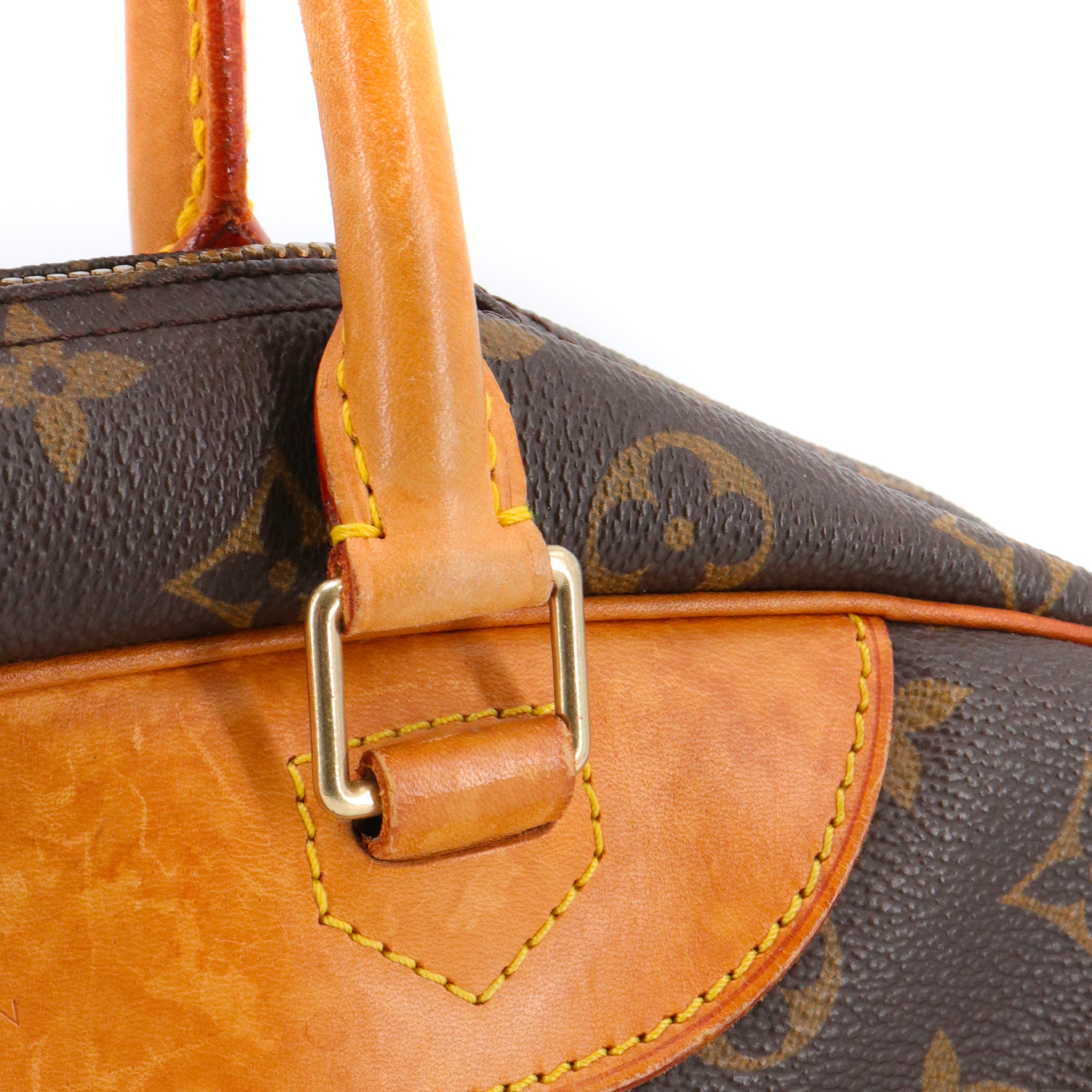 LOUIS VUITTON - Sac à main Deauville Louis Vuitton en toile monogramée