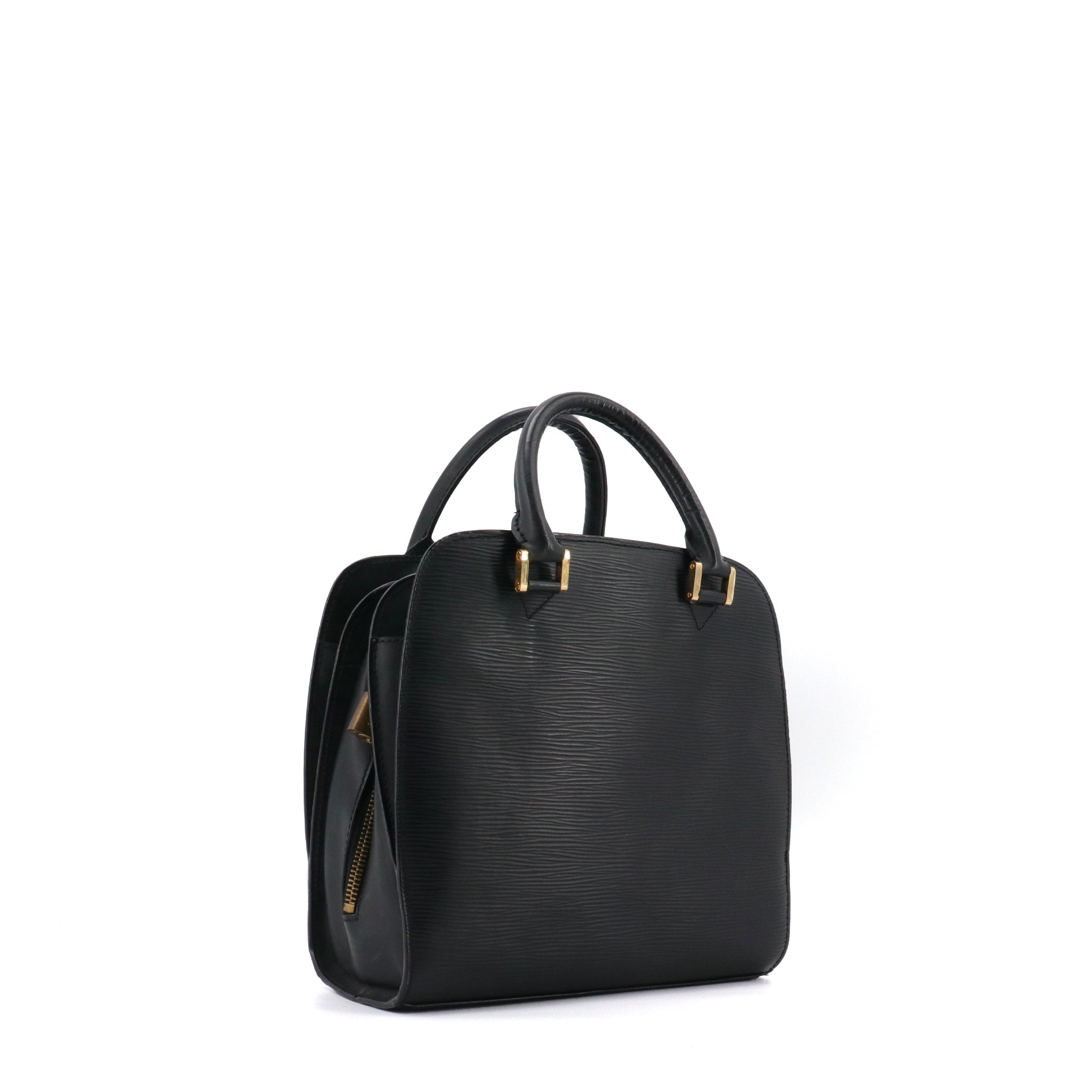 LOUIS VUITTON - Sac à main Pont Neuf Louis Vuitton en cuir épi noir