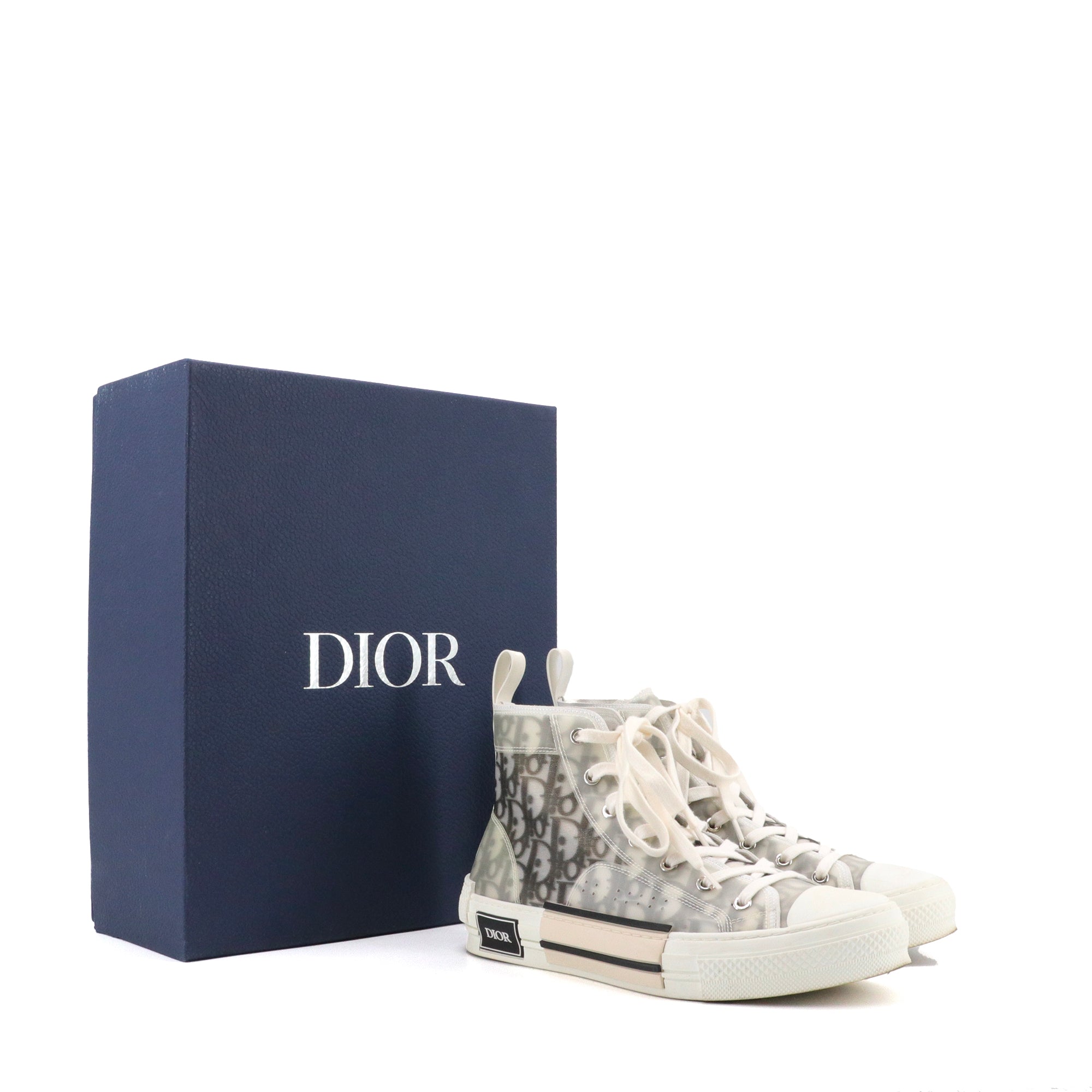 DIOR - Sneakers B23 Dior Haute en toile oblique (T40,5)