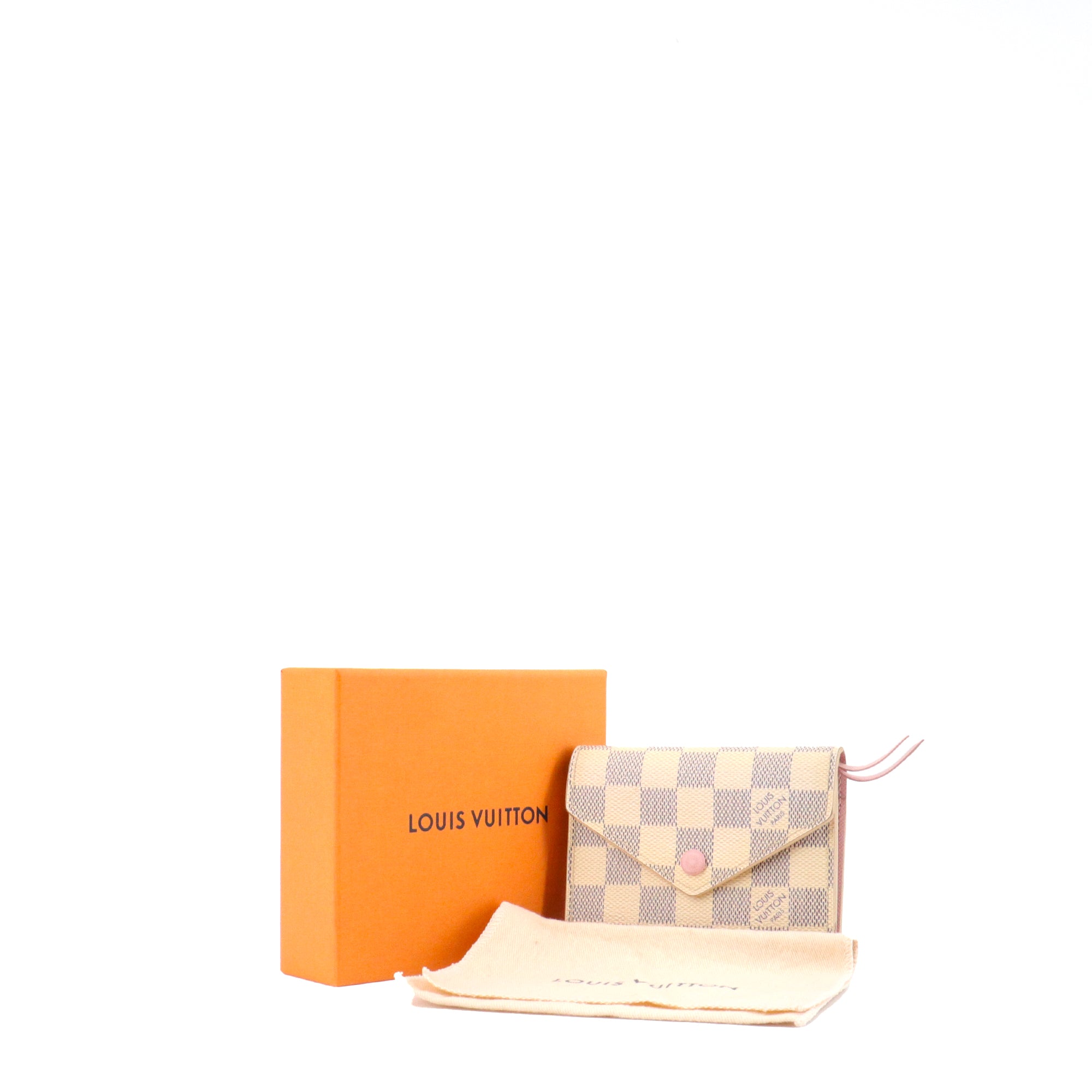 LOUIS VUITTON - Portefeuille Victorine Louis Vuitton en toile damier azur