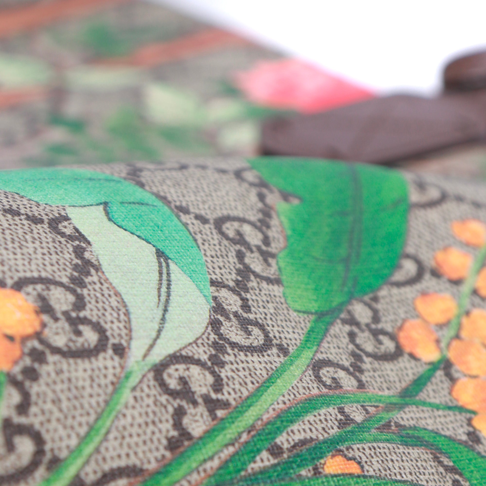 GUCCI - Sac cabas Suprême GG Tian en toile enduite et cuir marron