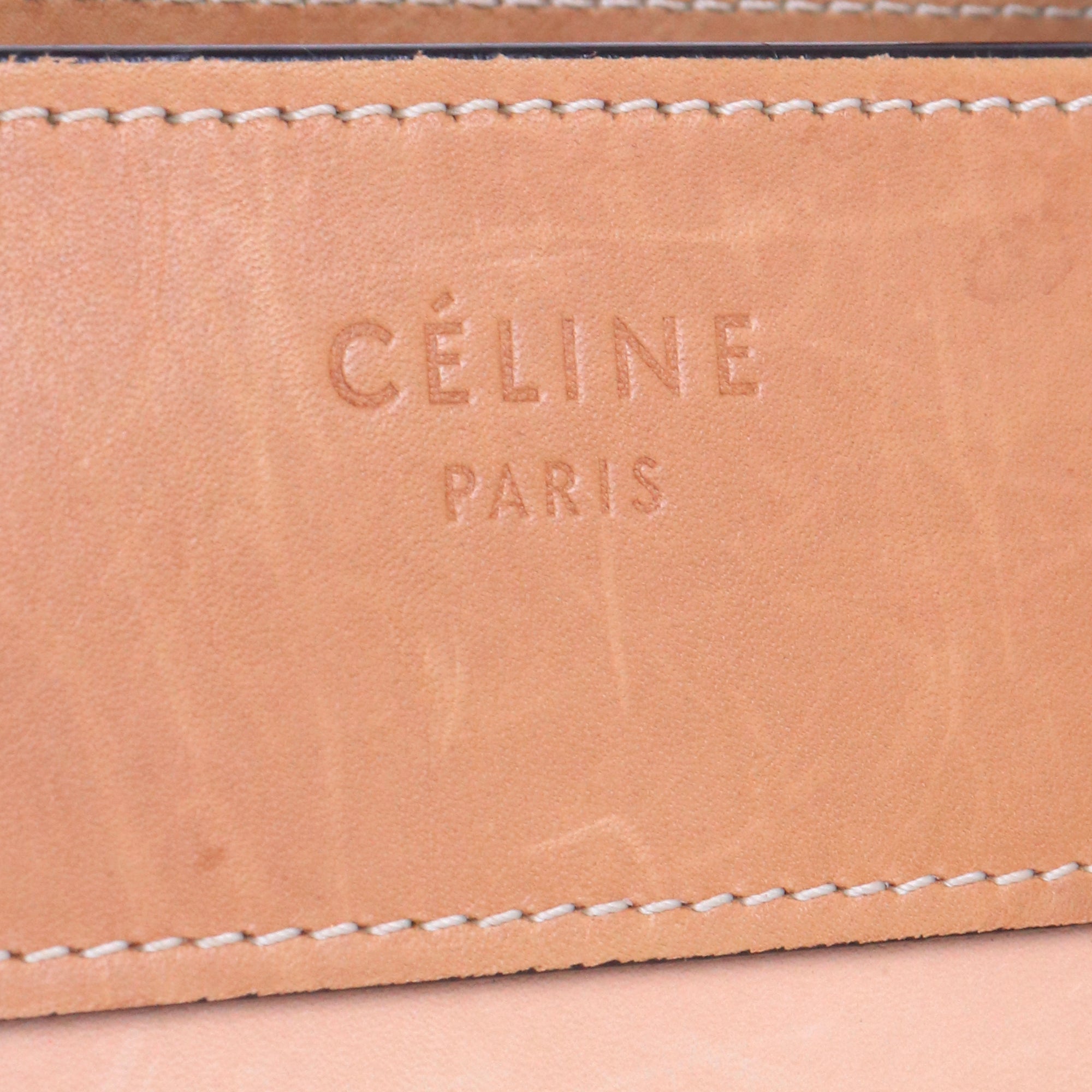 CELINE - Sac à main Luggage medium Celine en cuir bicolore
