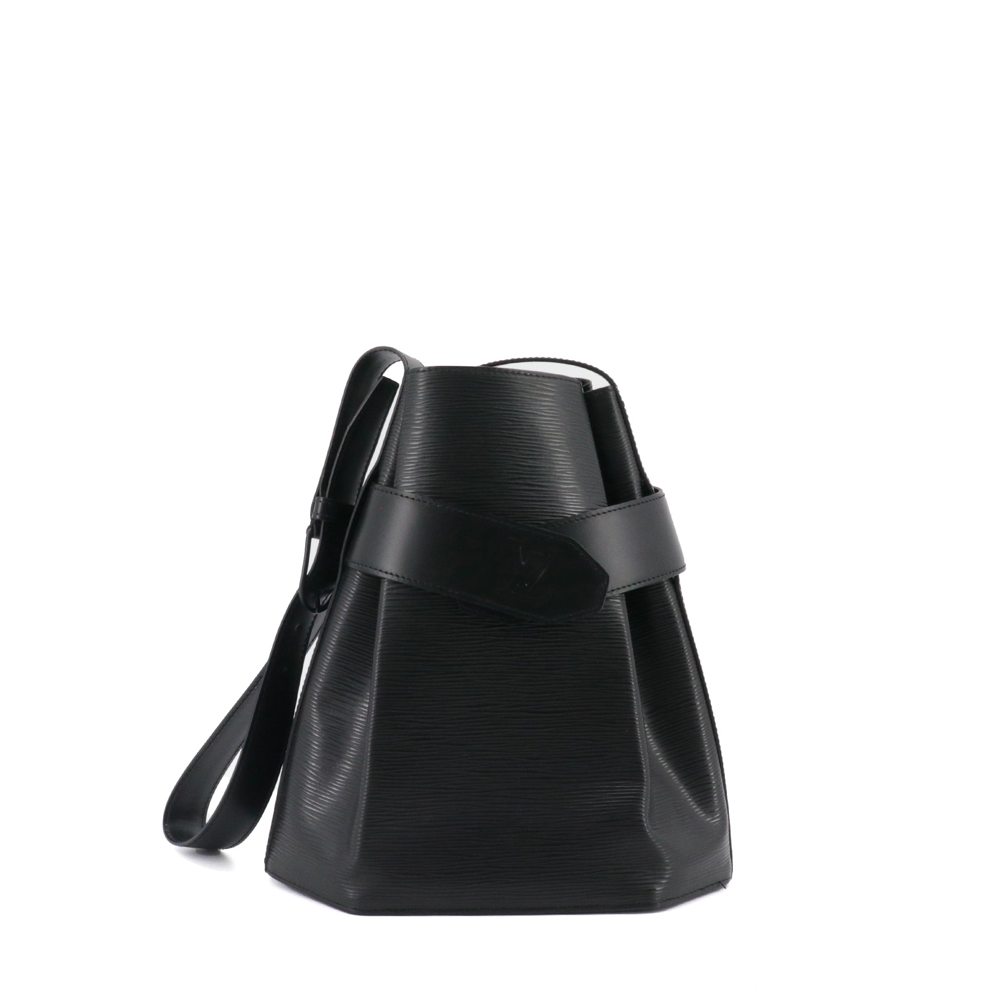 LOUIS VUITTON - Sac à épaule Twist Bucket Louis Vuitton en cuir épi noir