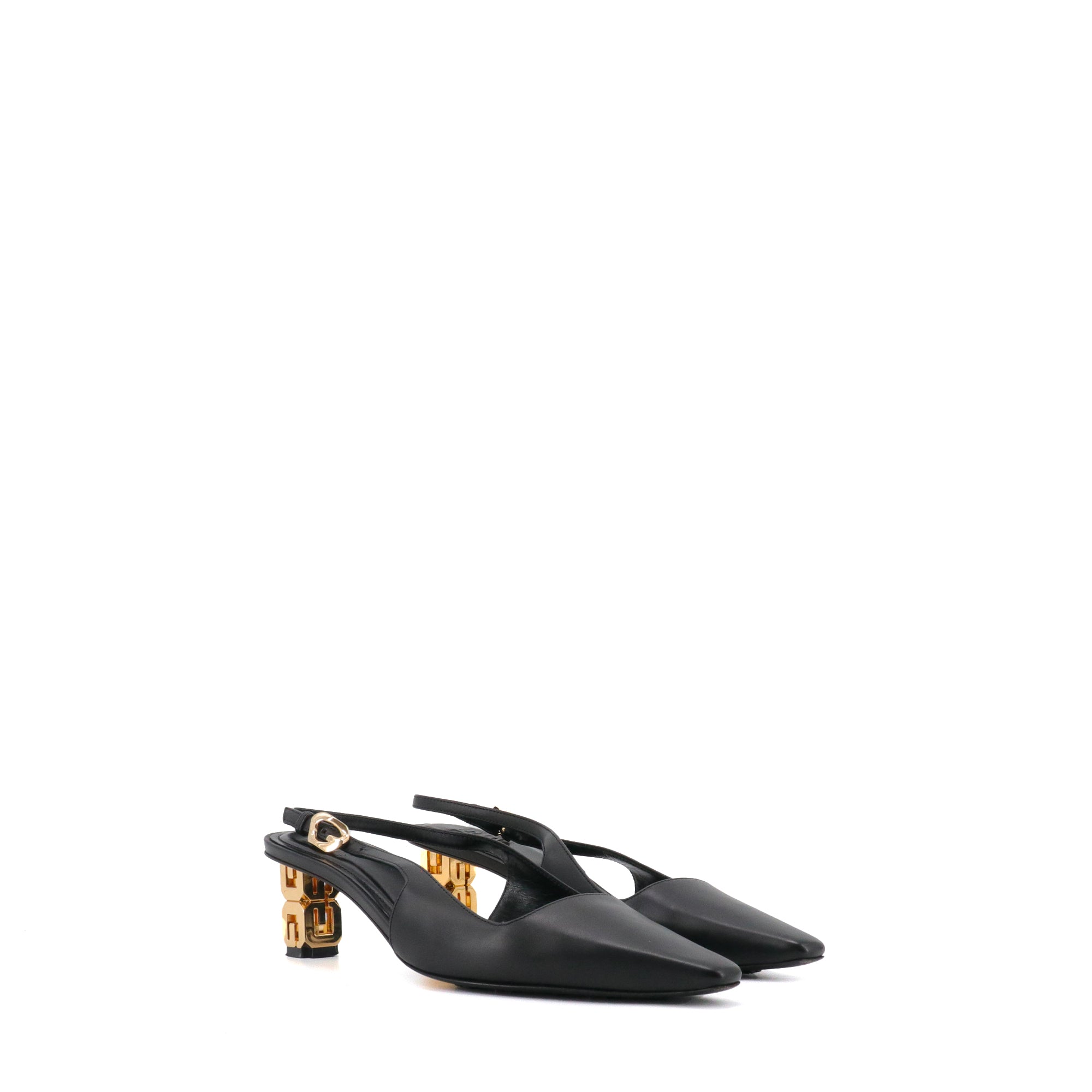 GIVENCHY - Escarpins G Cube Givenchy en cuir noir (T37)