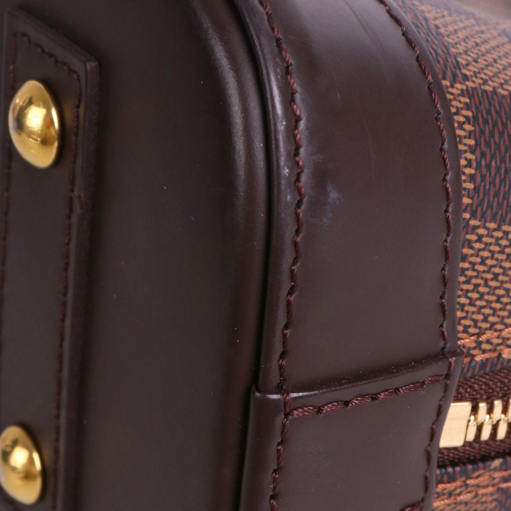 LOUIS VUITTON - Sac à bandoulière Alma BB Louis Vuitton en toile damier ébène