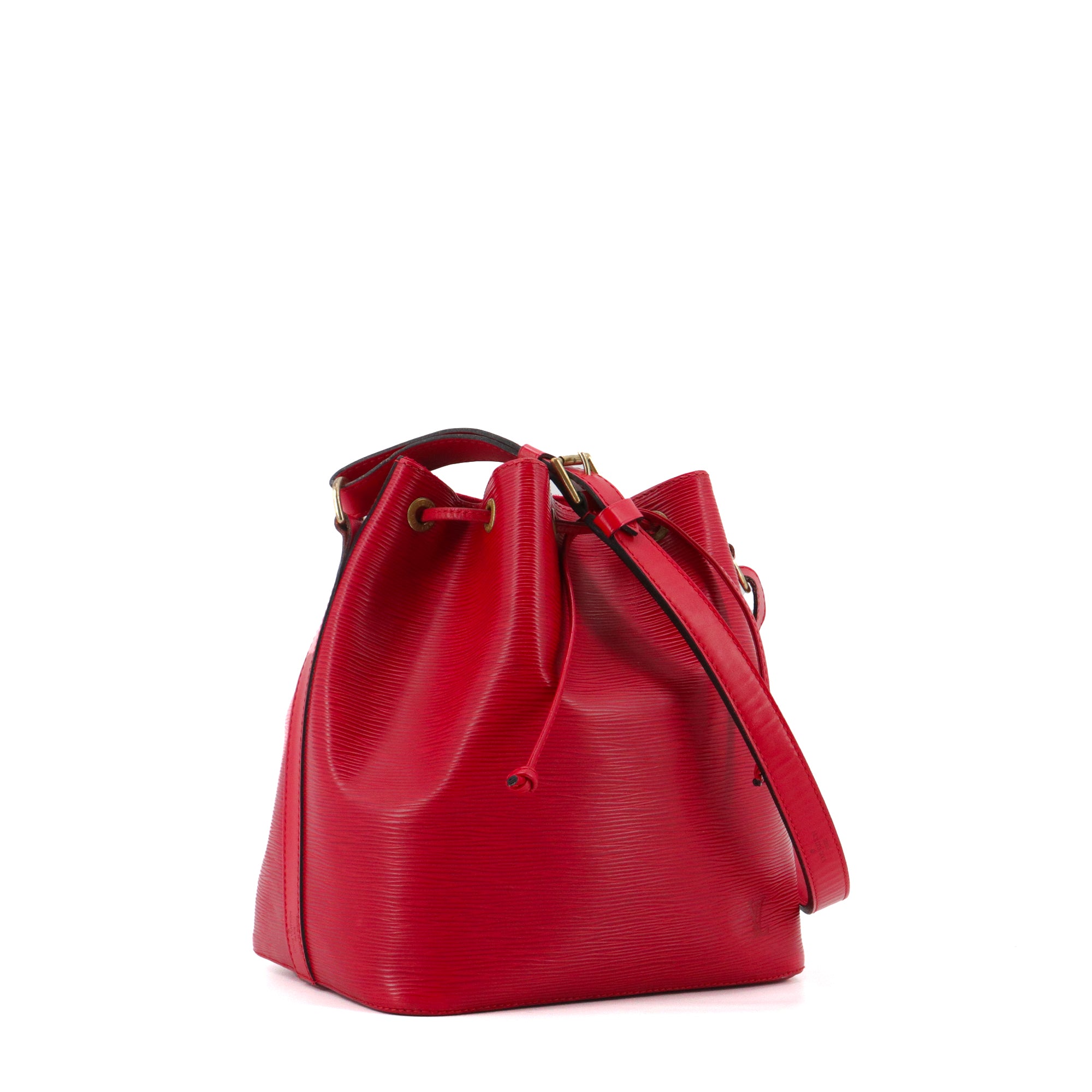 LOUIS VUITTON - Sac à main Noé PM Louis Vuitton en cuir épi rouge