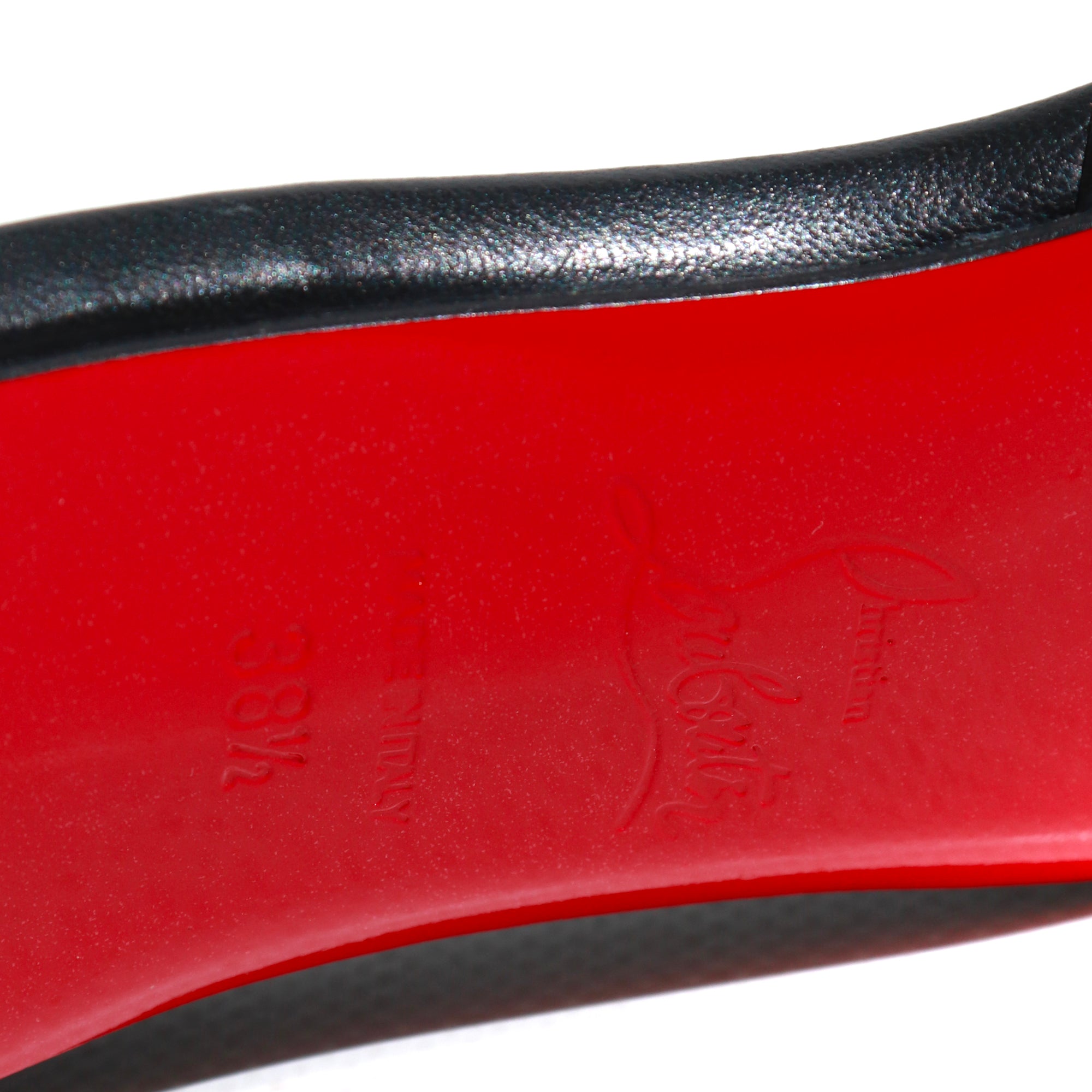 LOUBOUTIN - Escarpins Iriza en cuir lisse noir (T38,5)