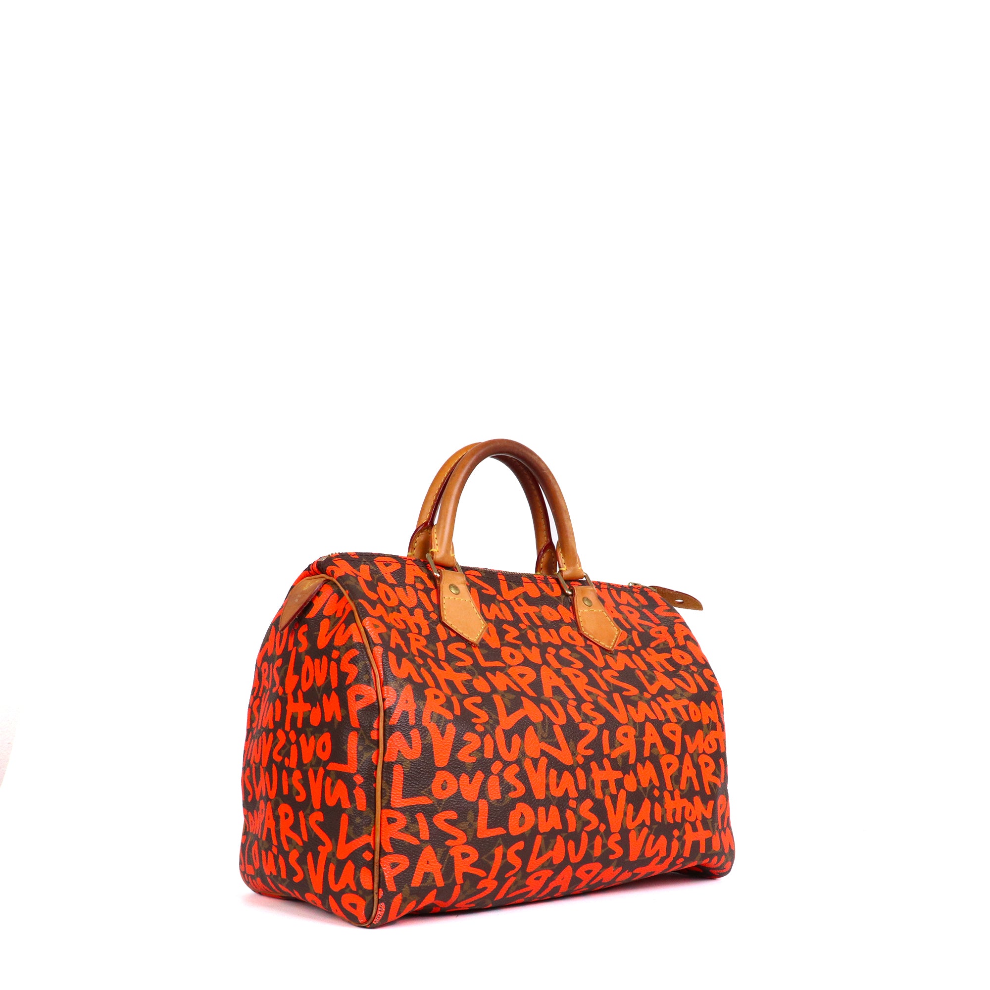 LOUIS VUITTON - Sac à main Speedy 30 Louis Vuitton x Stephen Sprouse en toile monogrammée