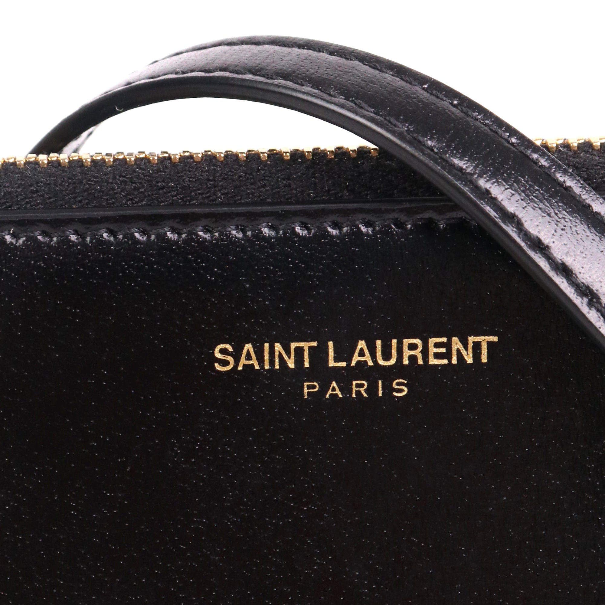 SAINT LAURENT - Sac à bandoulière Double Zip Saint Laurent en cuir lisse noir