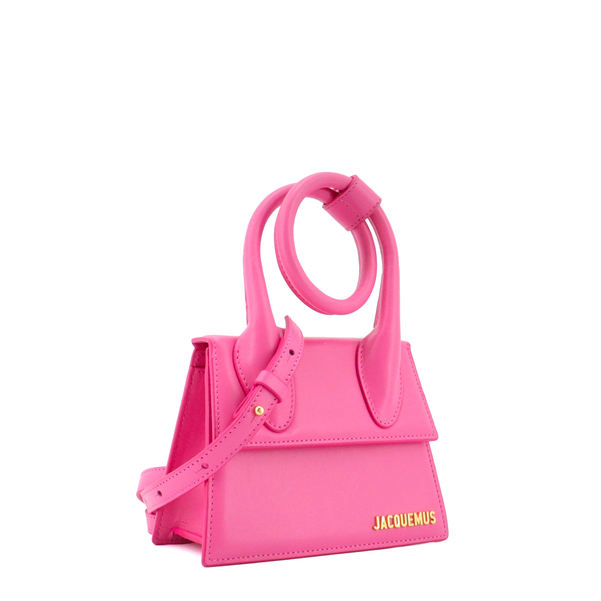 JACQUEMUS - Sac à bandoulière Chiquito noeud Jacquemus en cuir rose