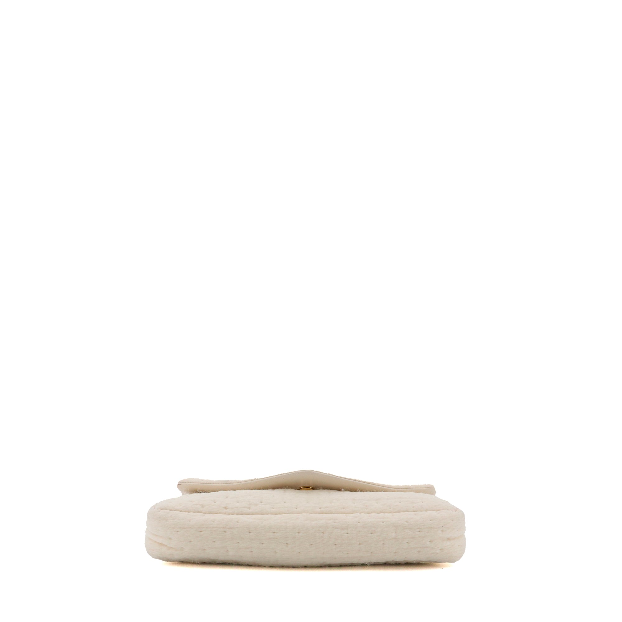 SAINT LAURENT - Sac à bandoulière Calypso Saint Laurent en toile crème