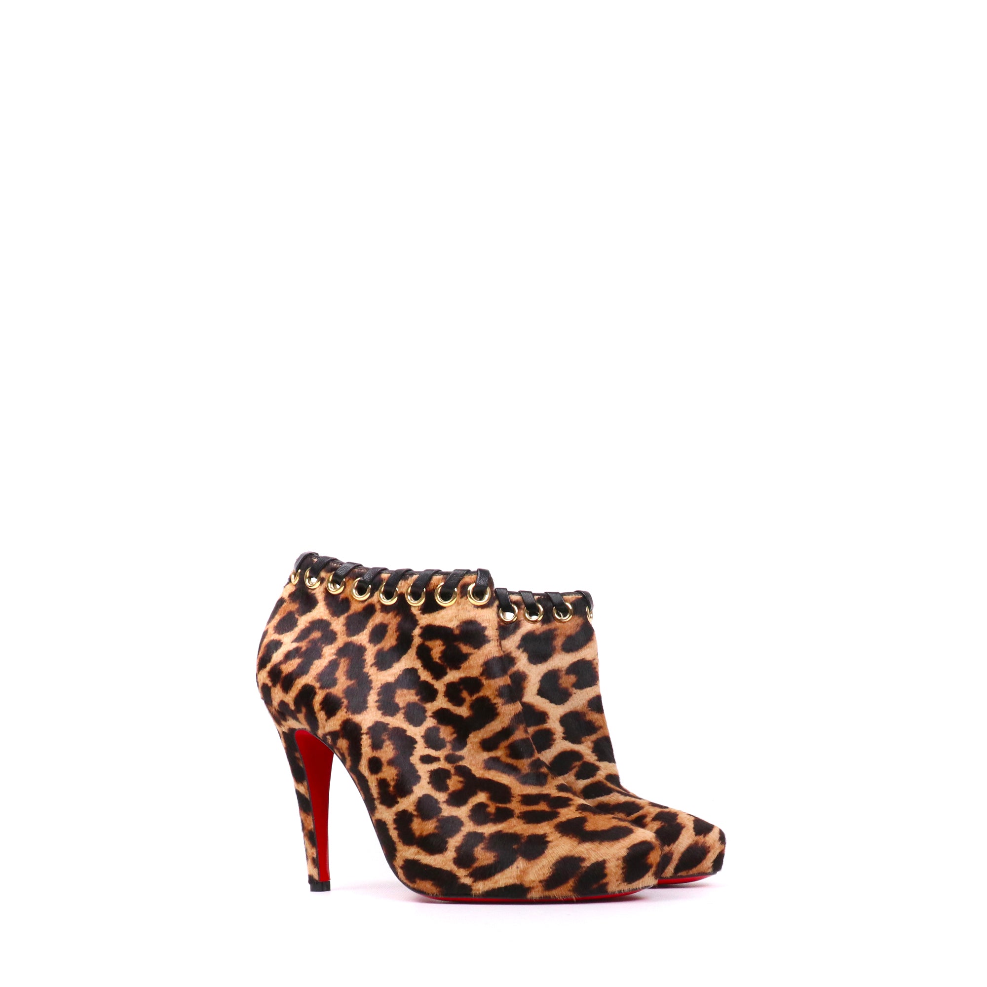LOUBOUTIN Boots Ostri booty Louboutin en veau façon poulain