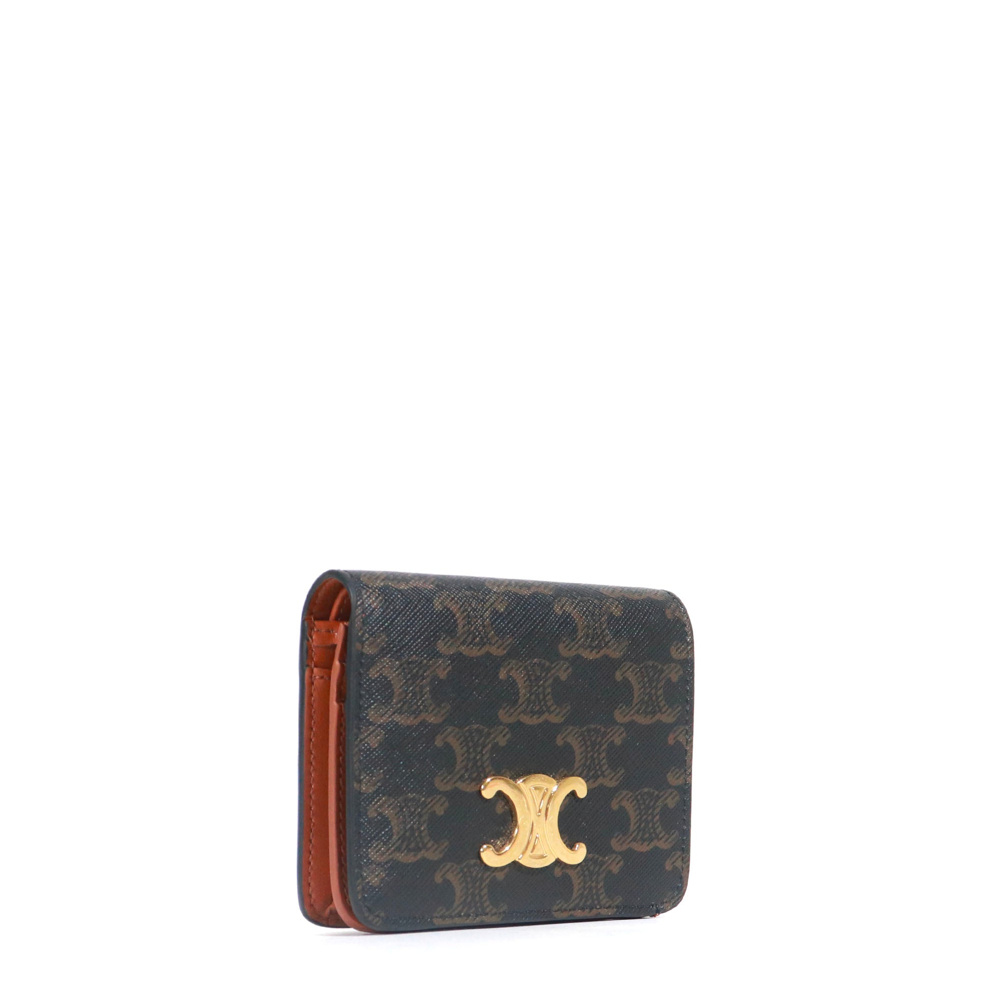 CELINE - Triomphe Compact Wallet in coated canvas