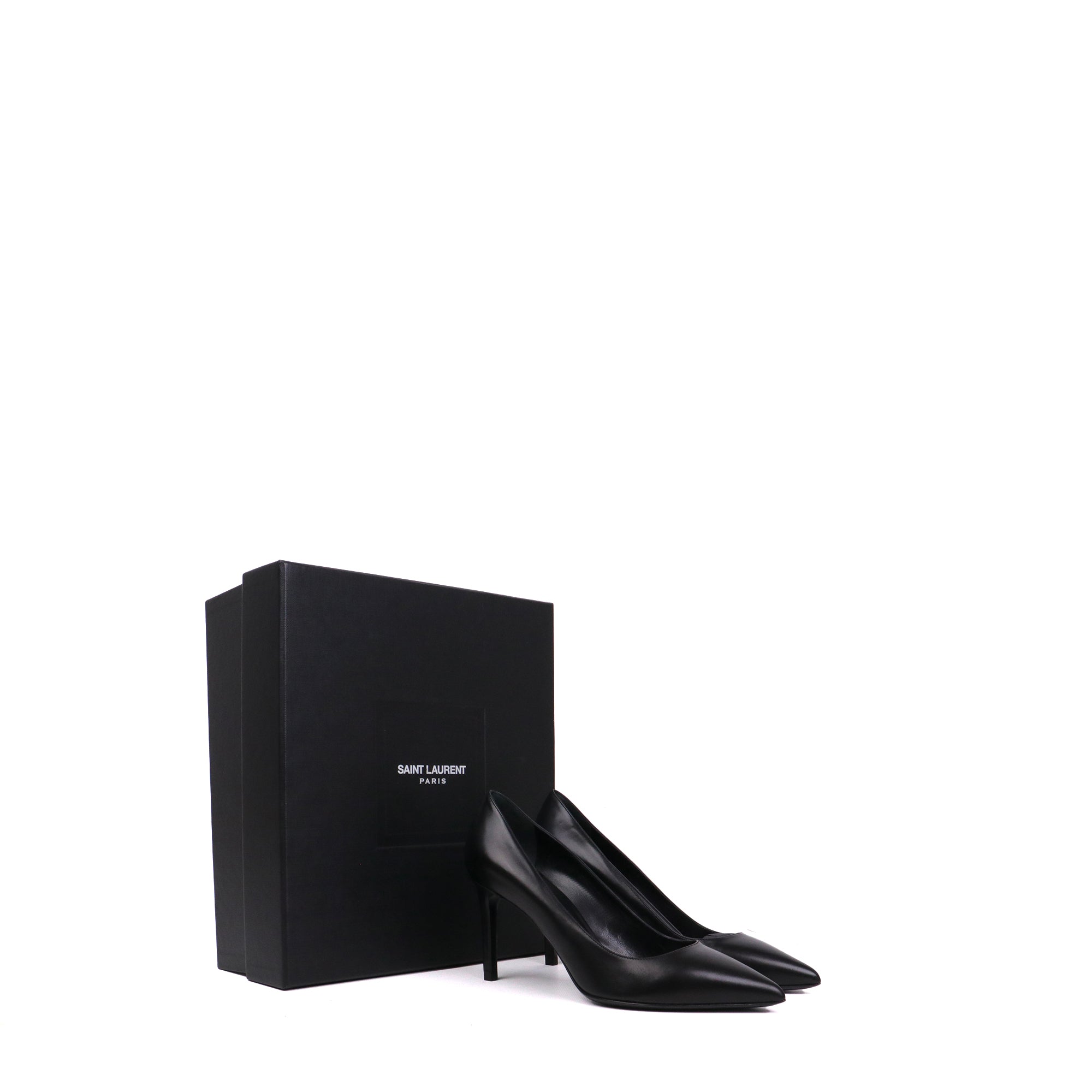 SAINT LAURENT - Escarpins Anja Saint Laurent en cuir noir (T36)
