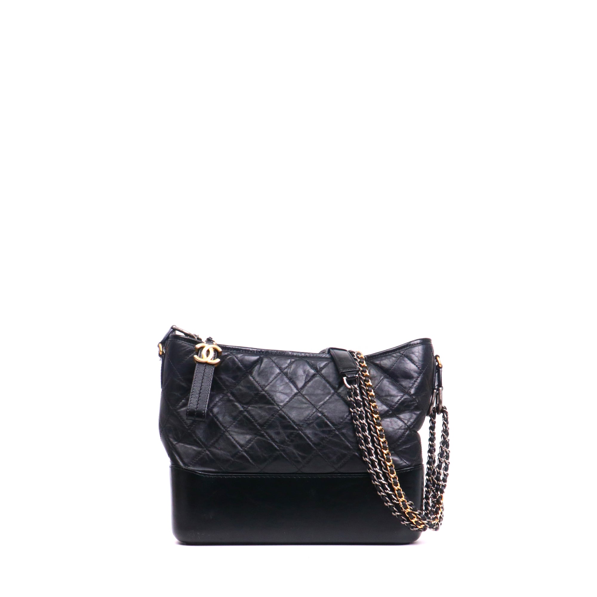 CHANEL - Sac à bandoulière Gabrielle GM Chanel en cuir noir