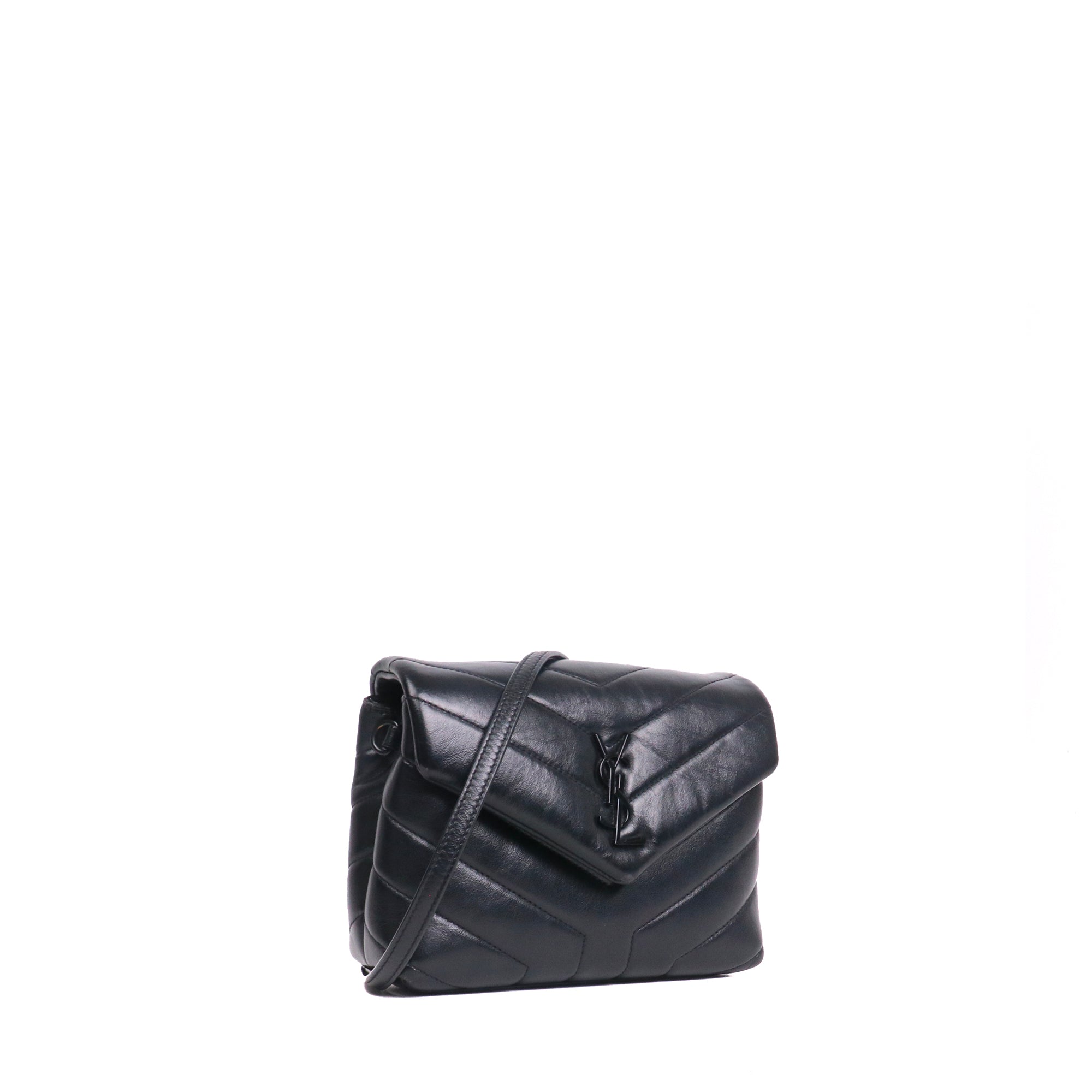 SAINT LAURENT - Saint Laurent Loulou small shoulder bag in black quilted leather