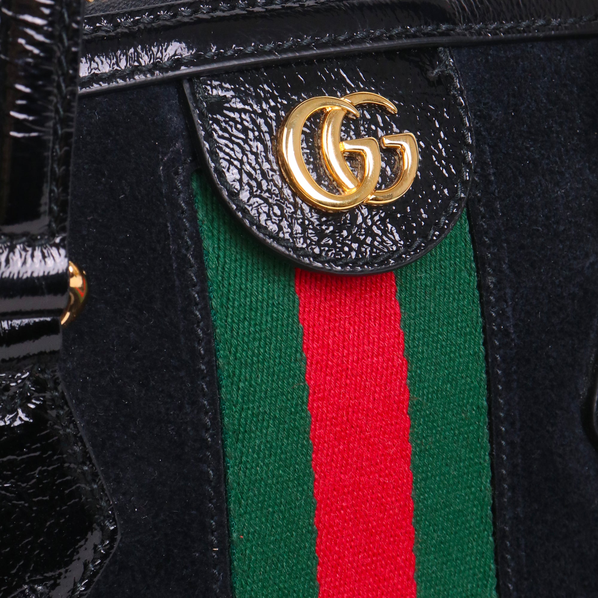 GUCCI - Sac à bandoulière Ophidia Dome Gucci en daim noir